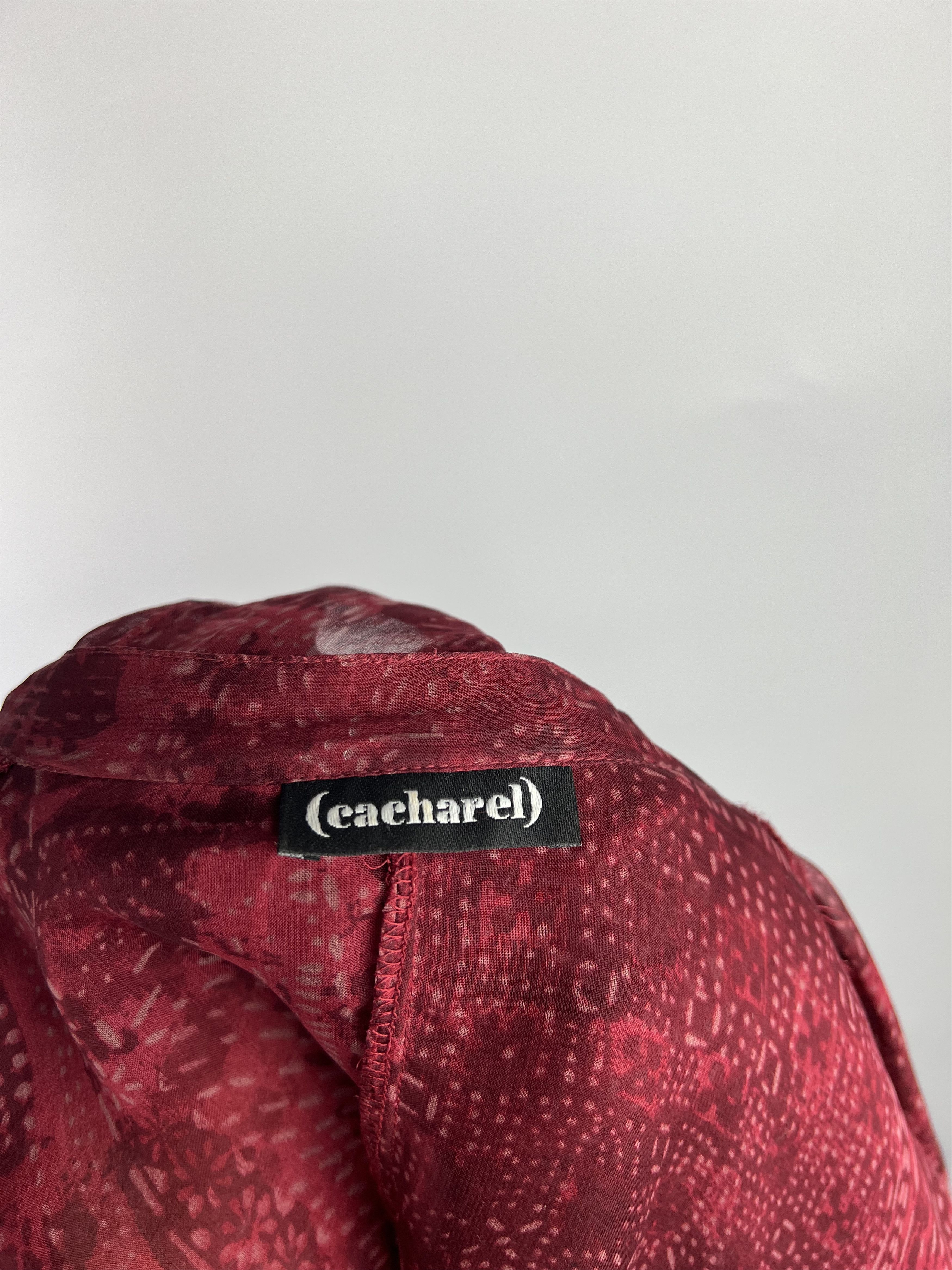 Cacharel × SikSilk Cacharel Button Up Silk Blouse Red Size 42/10 Size M / US 6-8 / IT 42-44 - 7 Thumbnail
