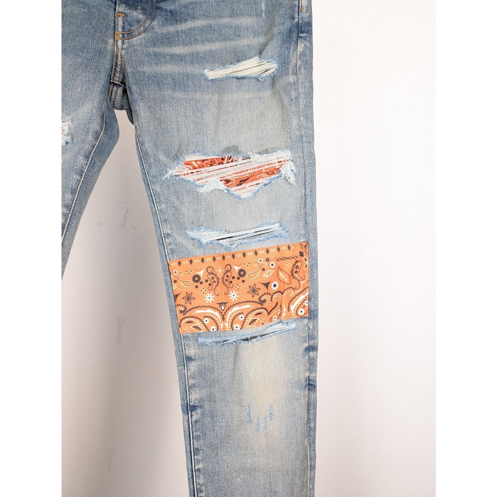 Amiri o1rshd1 Vintage Bandana Artpatch Jeans in Clay Indigo Size US 36 / EU 52 - 7 Thumbnail