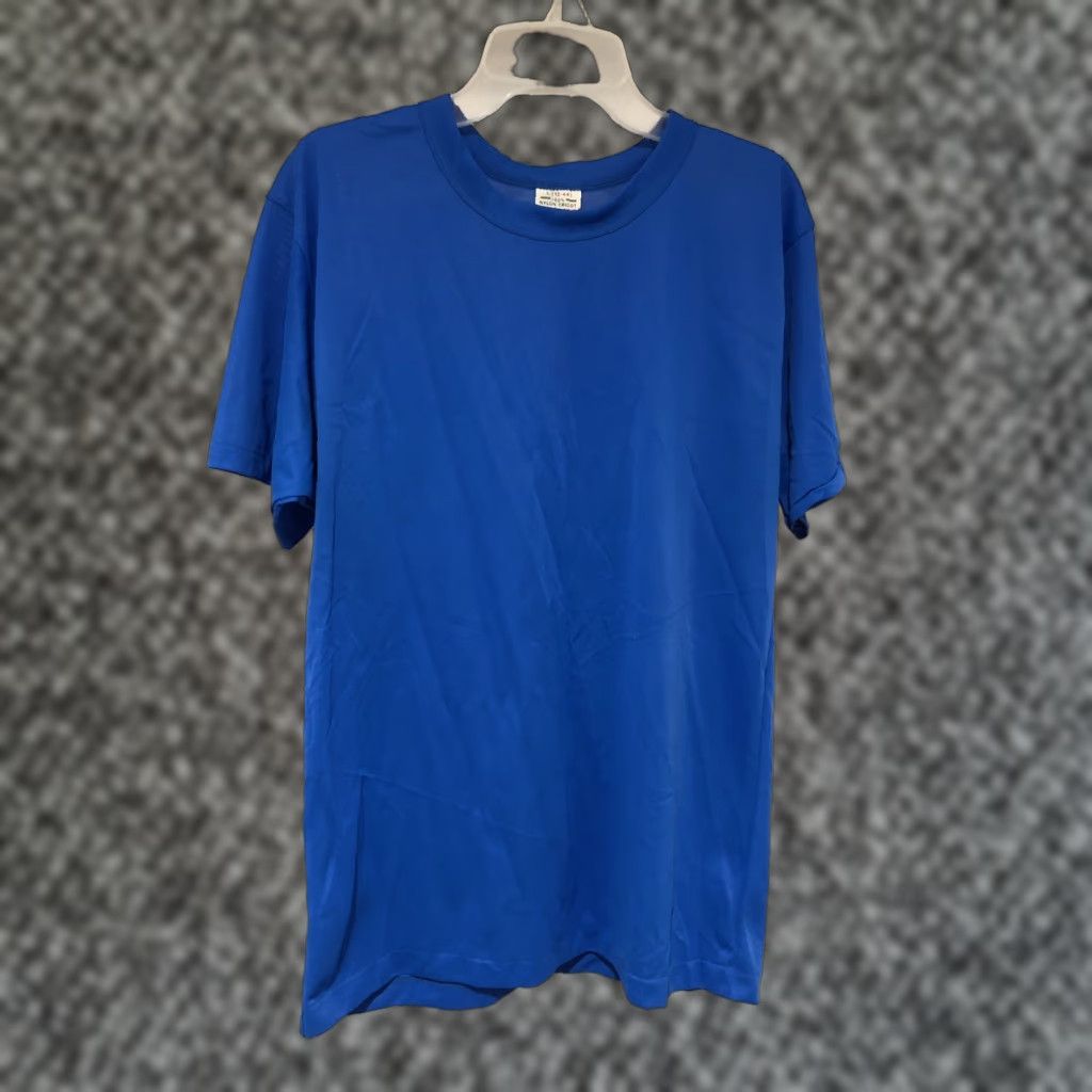 Vintage VINTAGE 60s Blue 100% Nylon Tricot T Shirt Size Small USA Punk Disco Rave USA Mens Short Sleeve Crew Neck Size US S / EU 44-46 / 1 - 1 Thumbnail