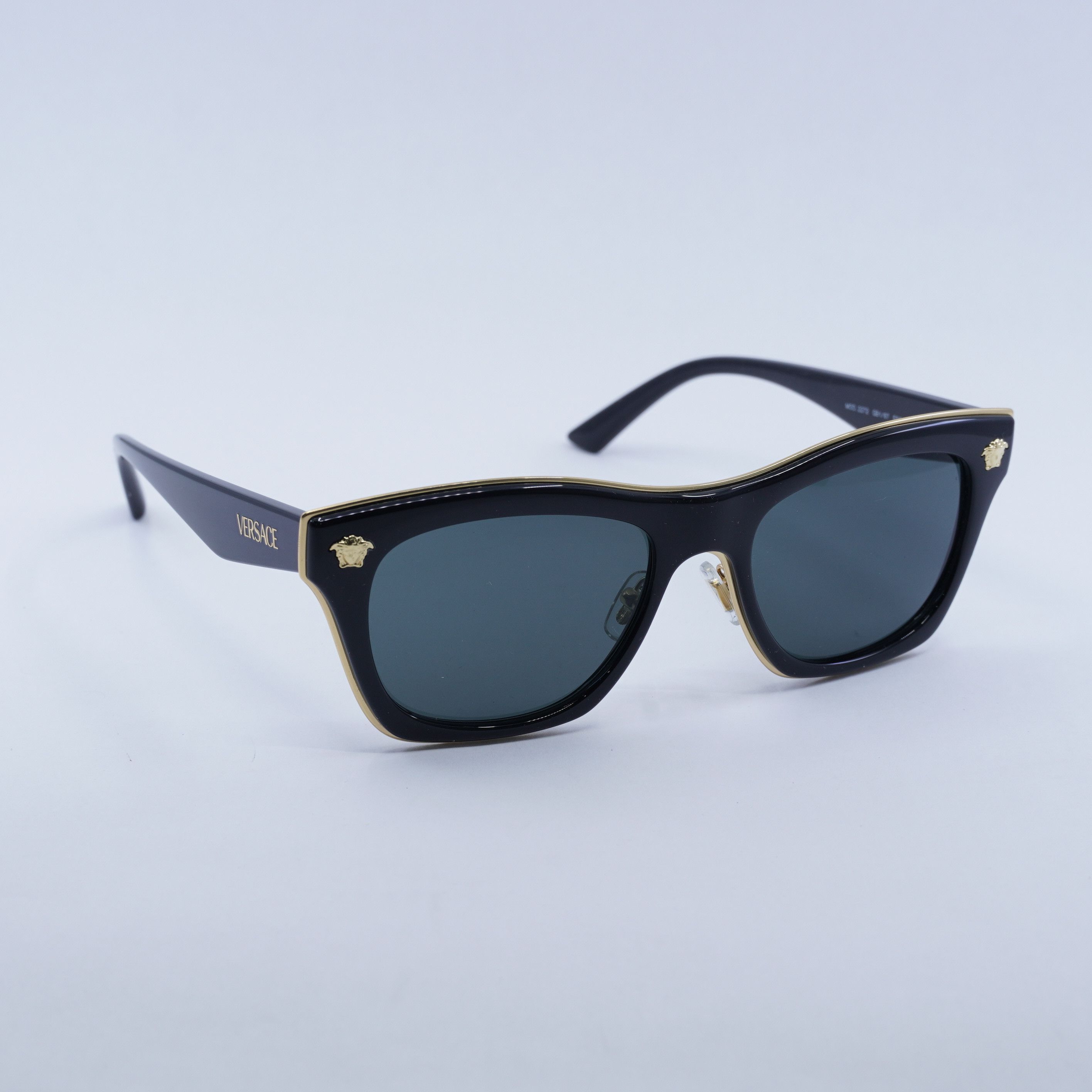 Versace Versace VE2272 GB1/87 Sunglasses Black/Gold Square Frame Size ONE SIZE - 10 Thumbnail