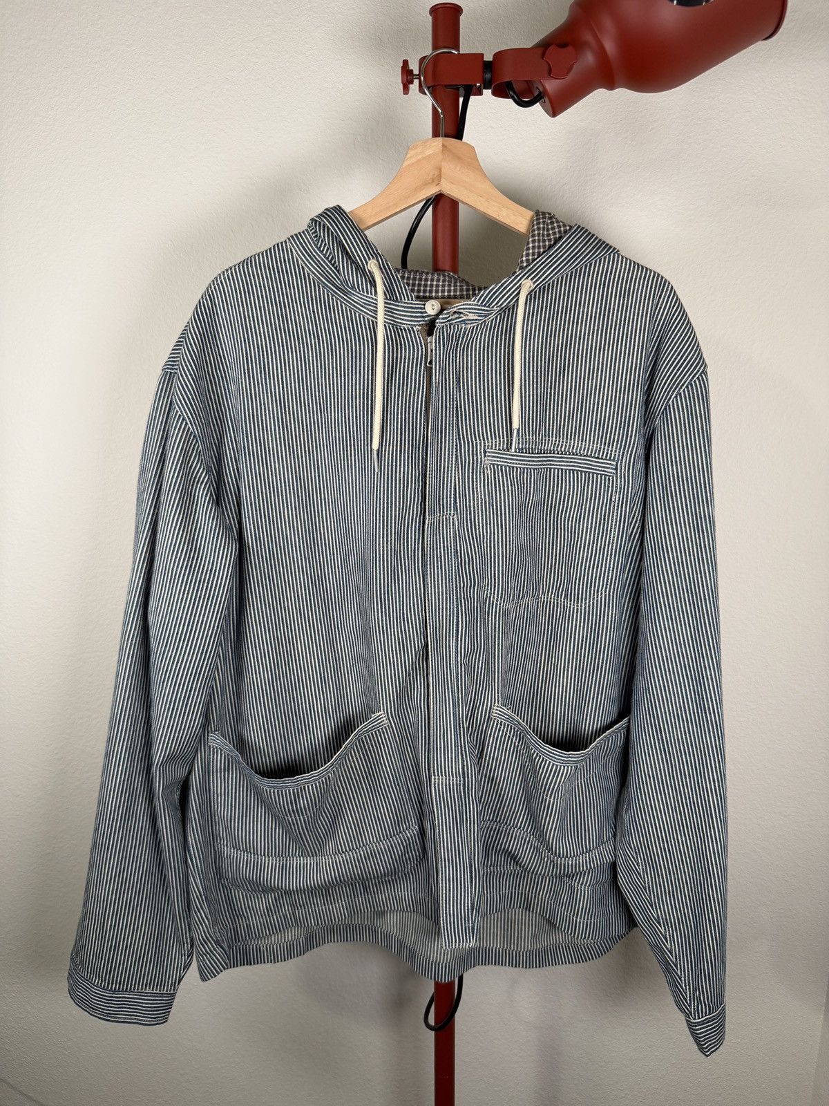RRL Ralph Lauren Ralph Lauren RRL Hickory Striped Chore Jacket XL Size US XL / EU 56 / 4 - 1 Thumbnail