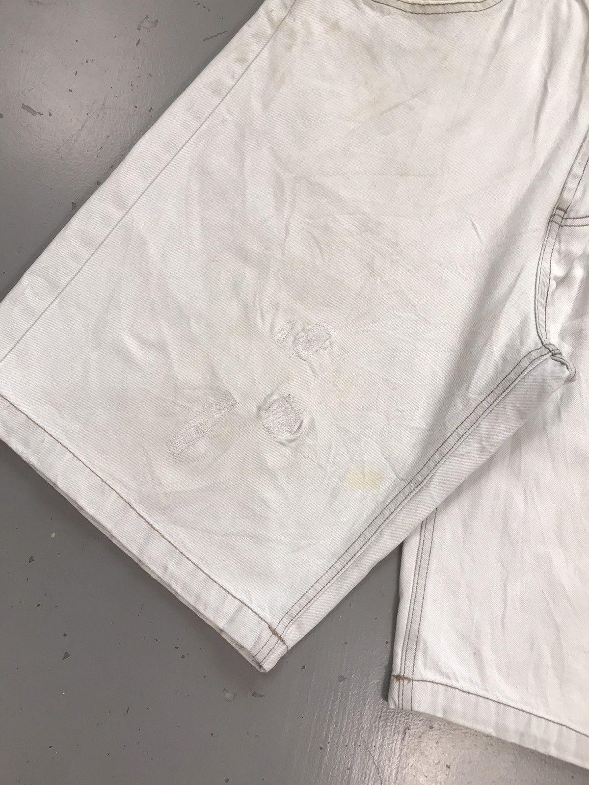 Vintage Vintage traders off white big pocket denim jort Size US 33 - 4 Thumbnail