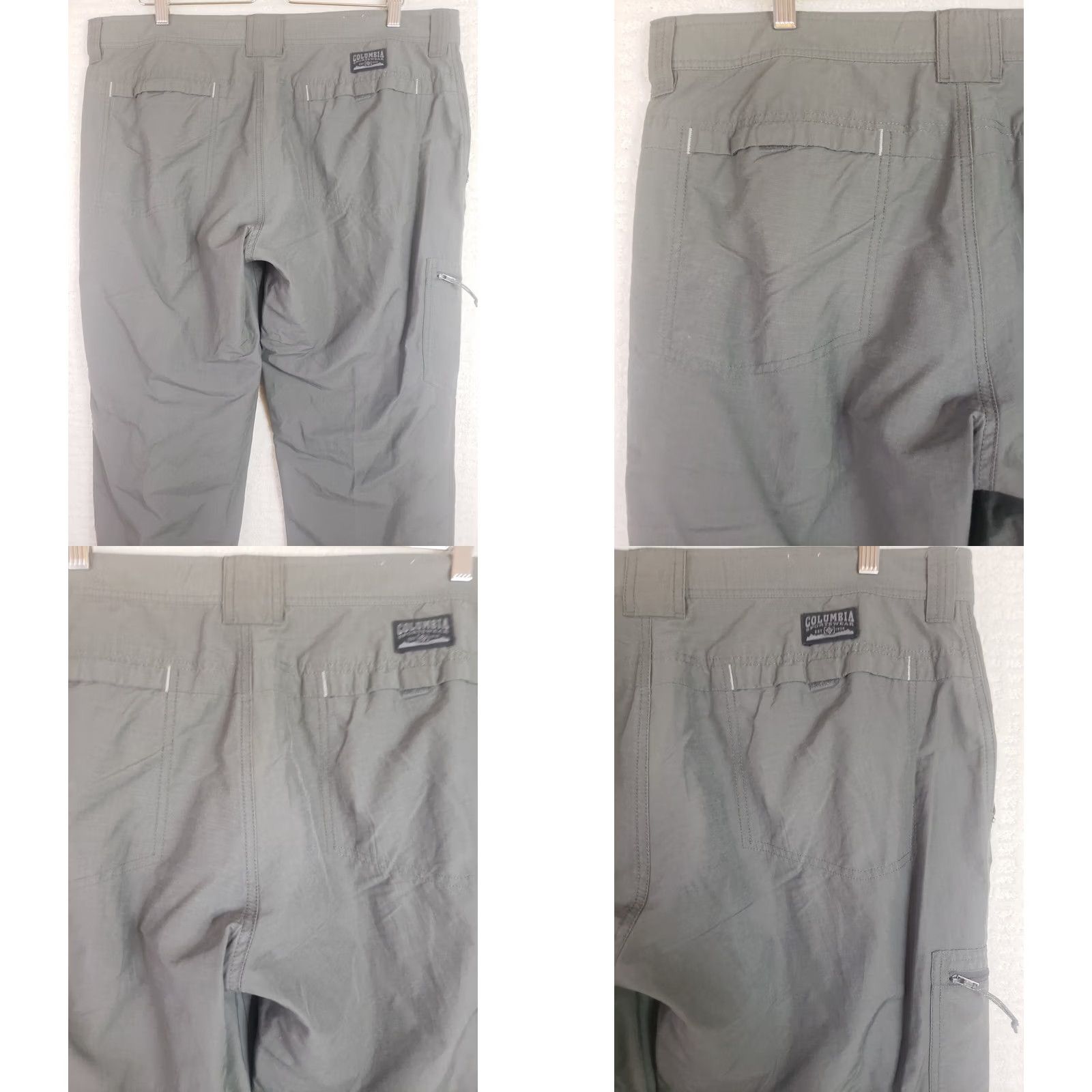 Vintage Columbia Sportswear Pants Men 40x30 Green Outdoor Hiking Relaxed Straight Flat Front Zip Pockets Water Resistant Size US 40 / EU 56 - 8 Thumbnail