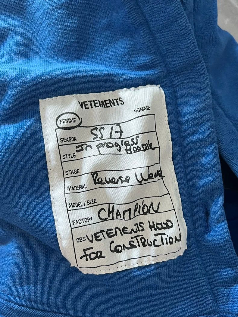 Vetements Vetements Champion Collaborative Jacket with Shoulder Hole Size US S / EU 44-46 / 1 - 3 Thumbnail