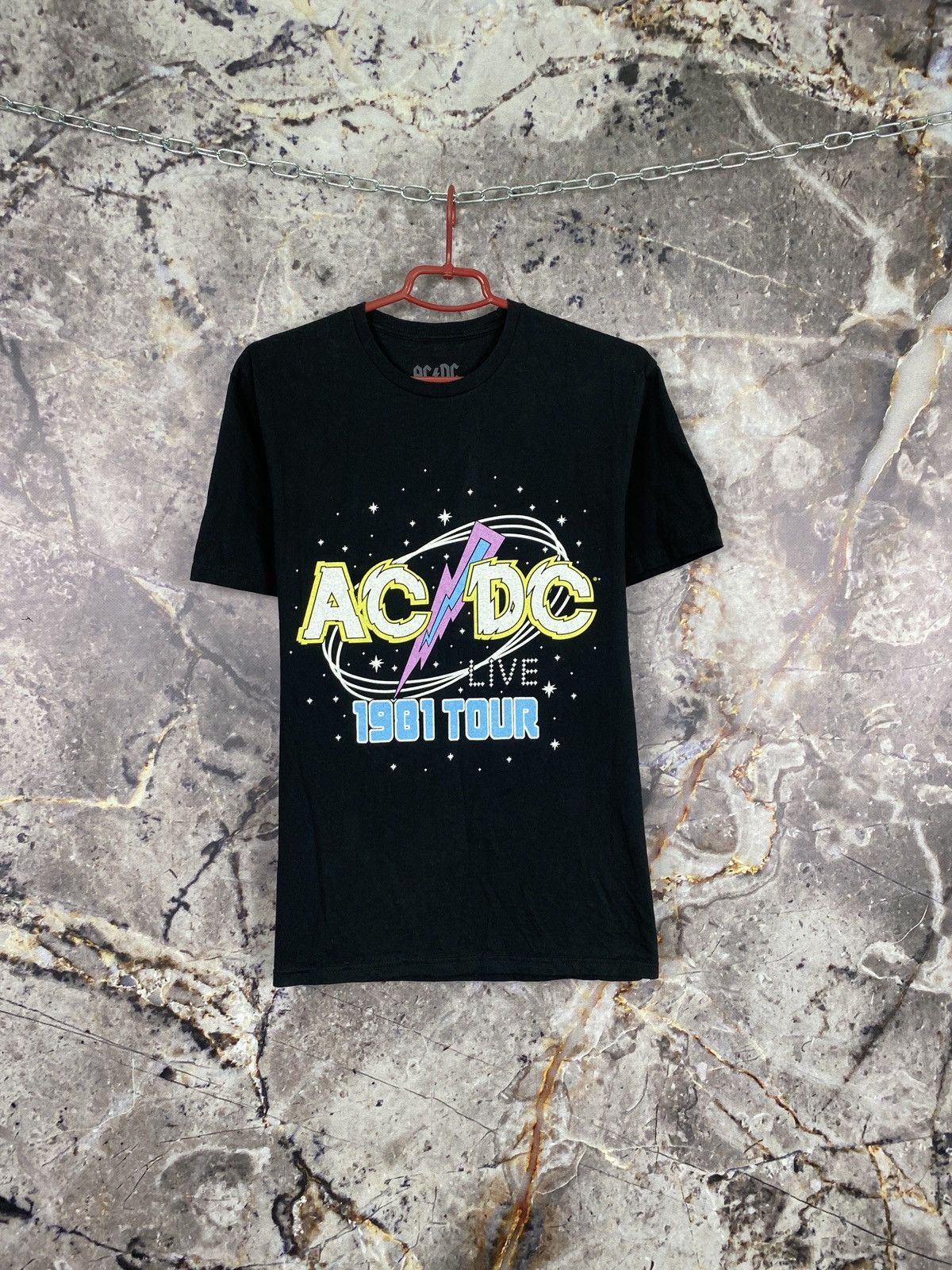 AC/DC × Vintage Men’s AC/DC Live 1981 Tour (2021) T Shirt Size M Size US M / EU 48-50 / 2 - 1 Thumbnail
