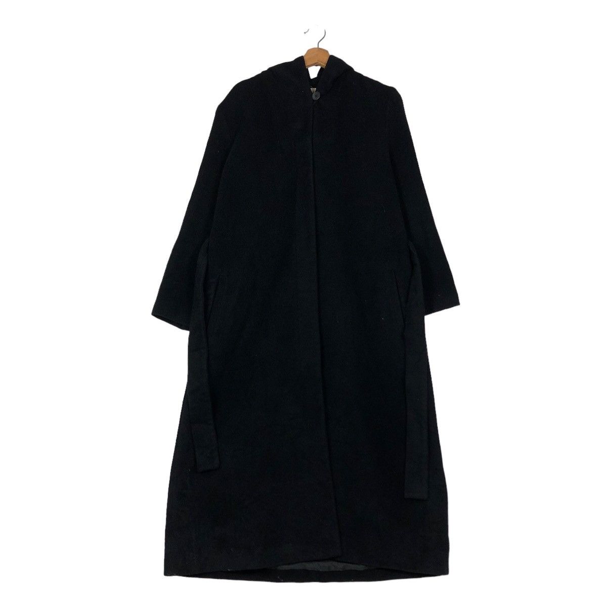 Japanese Brand 🔥Rich Black - Long Fly Wool Herringbone Calvin Klein Coats Size US M / EU 48-50 / 2 - 1 Thumbnail