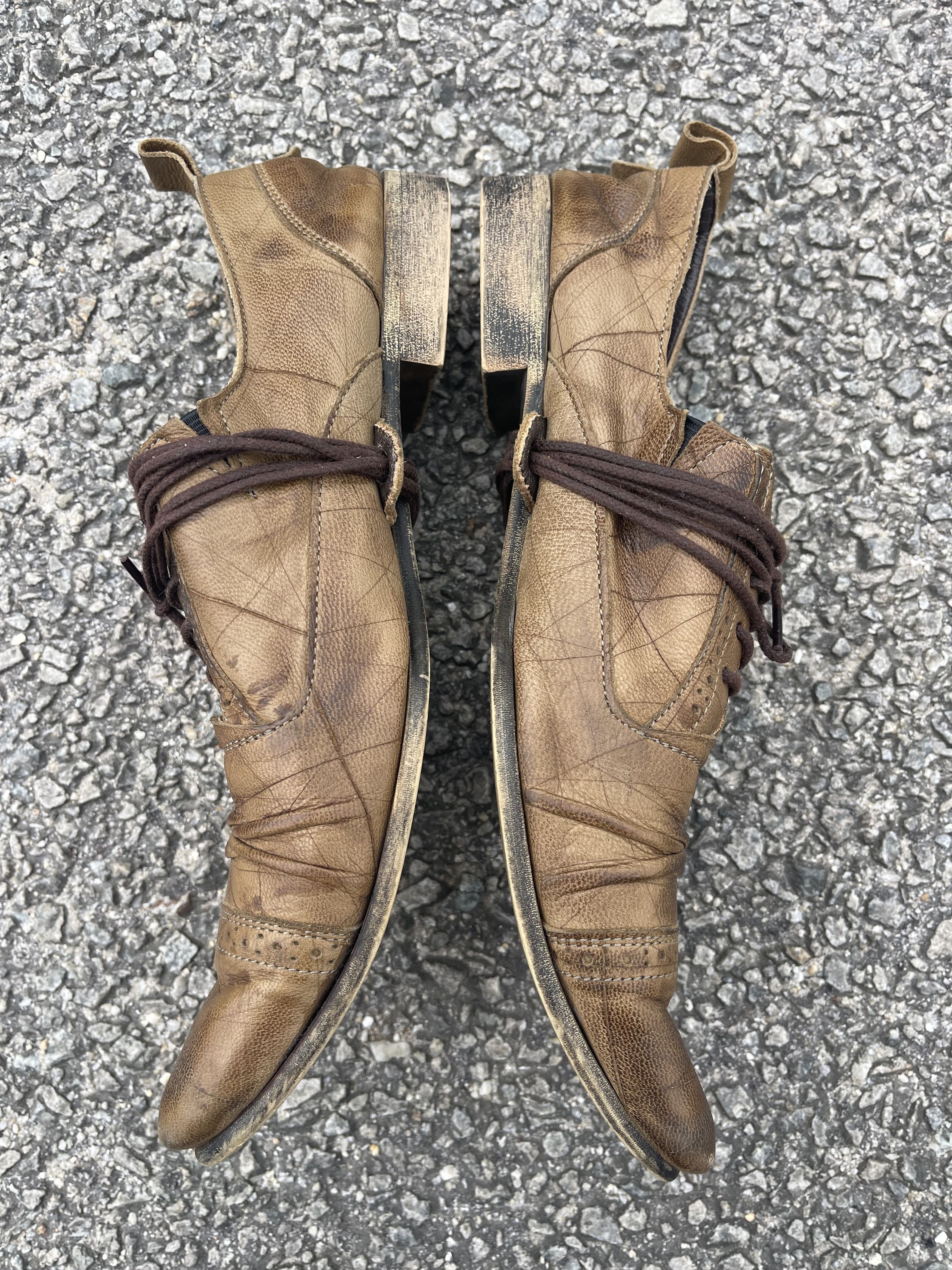 Alfredo Bannister RARE Alfredo BANNISTER Brown Leather Shoes Vtg Patina Derby Size US 7 / EU 40 - 6 Thumbnail