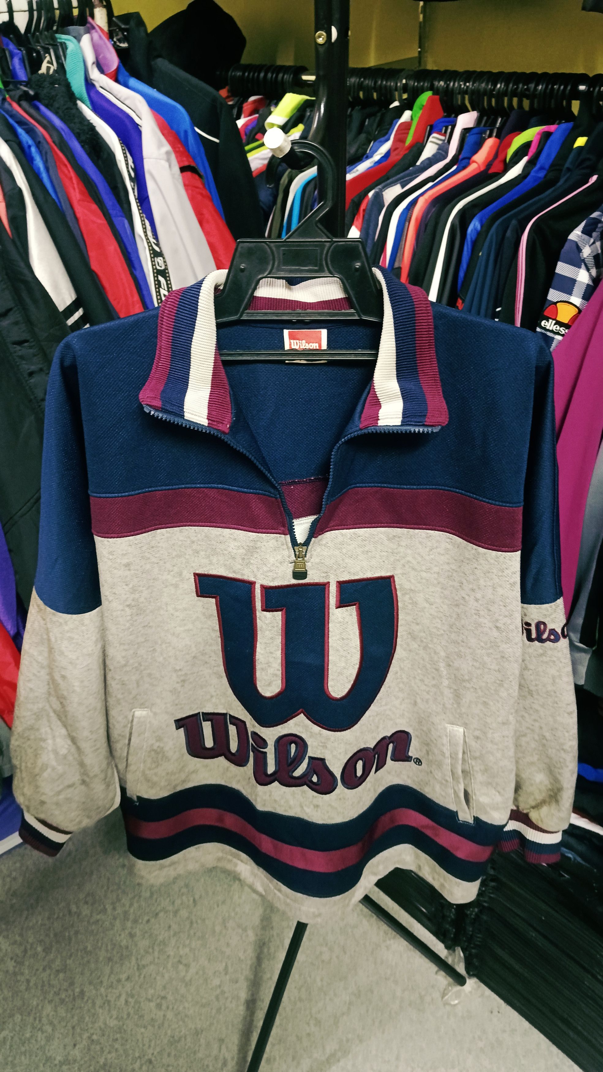 Wilson Vintage Wilson Half Zipper Track Jacket Size US L / EU 52-54 / 3 - 1 Thumbnail