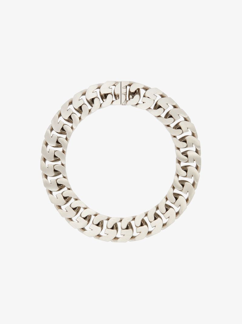Givenchy o1n1vont0326 Size:1/Medium G Chain Necklace in Silver Size ONE SIZE - 1 Thumbnail