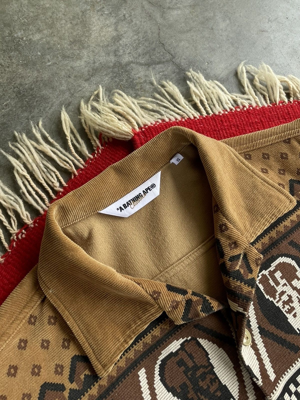 Bape A Bathing Ape Bape Classics Corduroy Tribal Aztec Size US S / EU 44-46 / 1 - 6 Thumbnail