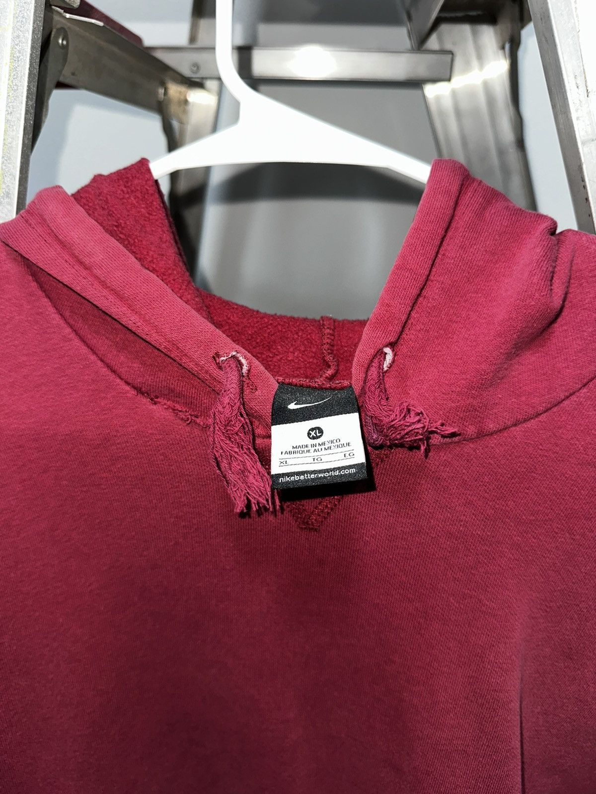 Nike Vintage Nike Center Check Hoodie Size US XL / EU 56 / 4 - 3 Thumbnail