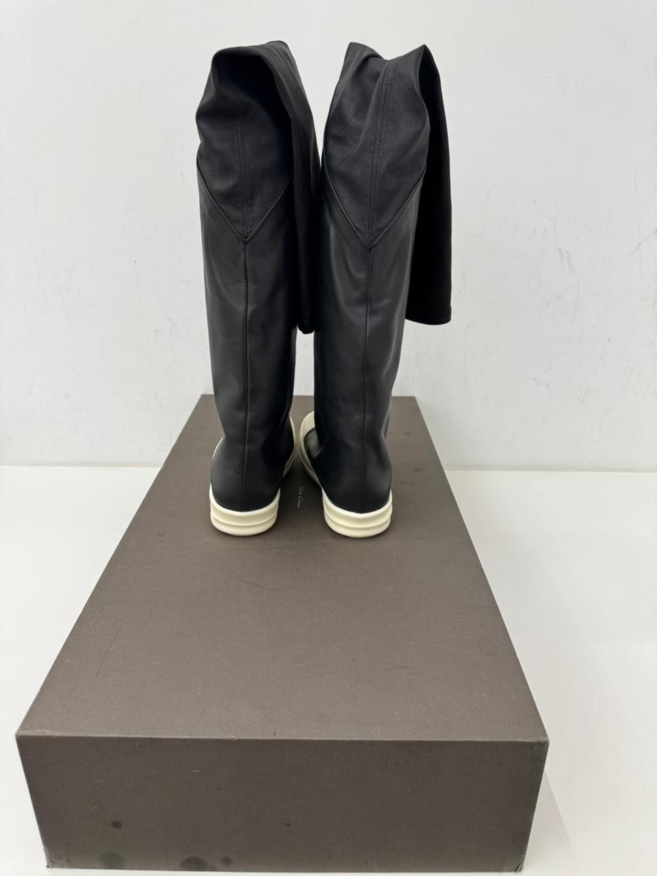 Rick Owens OBLIQUE THIGH HIGH SNEAKS Size US 7 / IT 37 - 4 Thumbnail