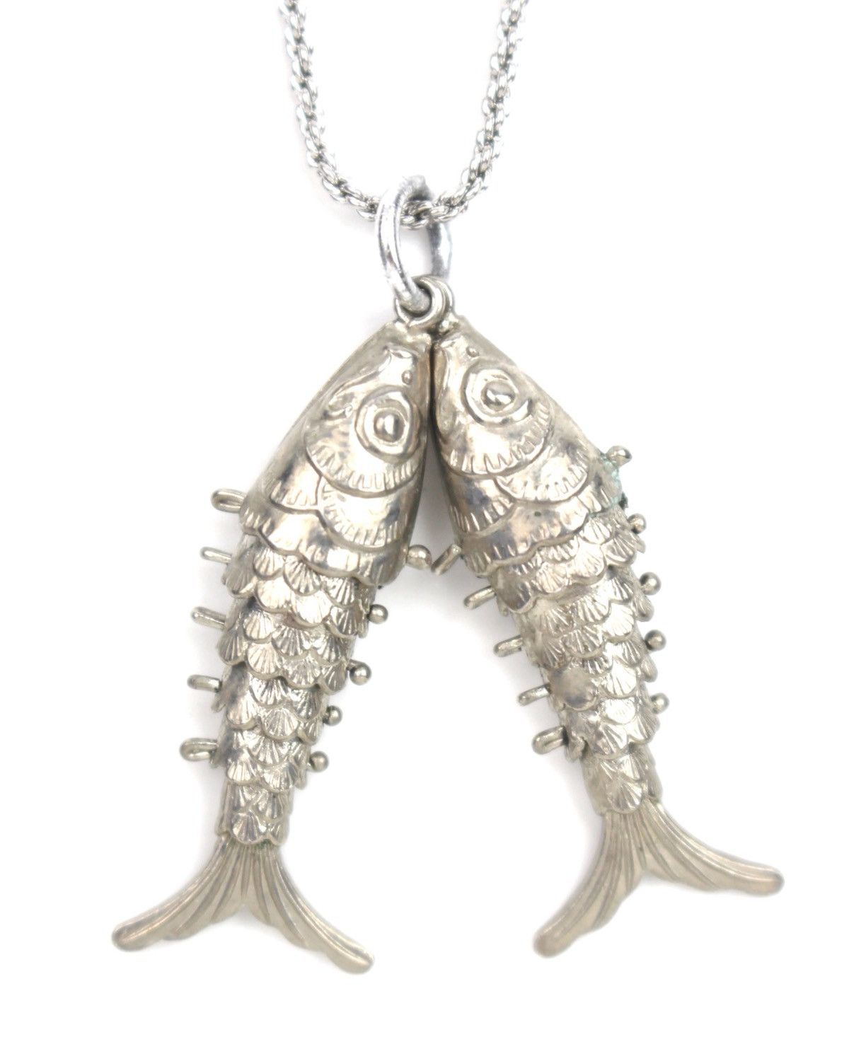 Vintage 1990S ANTIQUED SILVER KINETIC MOVABLE SEGMENTS NECKLACE Size ONE SIZE - 1 Thumbnail