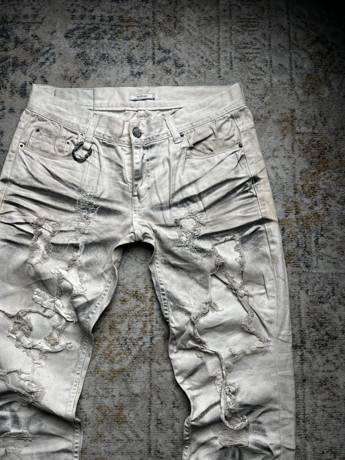 If Six Was Nine Midas Whiskered Destroyed Distressed Pants Size US 34 / EU 50 - 3 Thumbnail