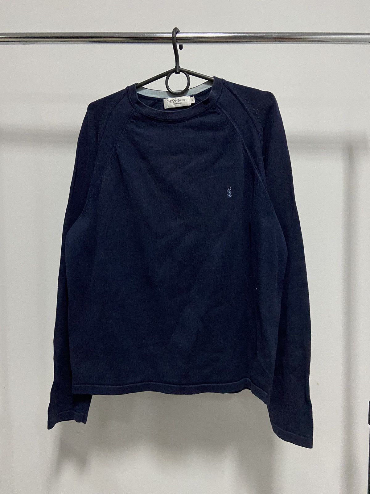 Yves Saint Laurent Yves Saint Laurent Vintage Longsleeve YSL Logo Y2K Size US M / EU 48-50 / 2 - 1 Thumbnail