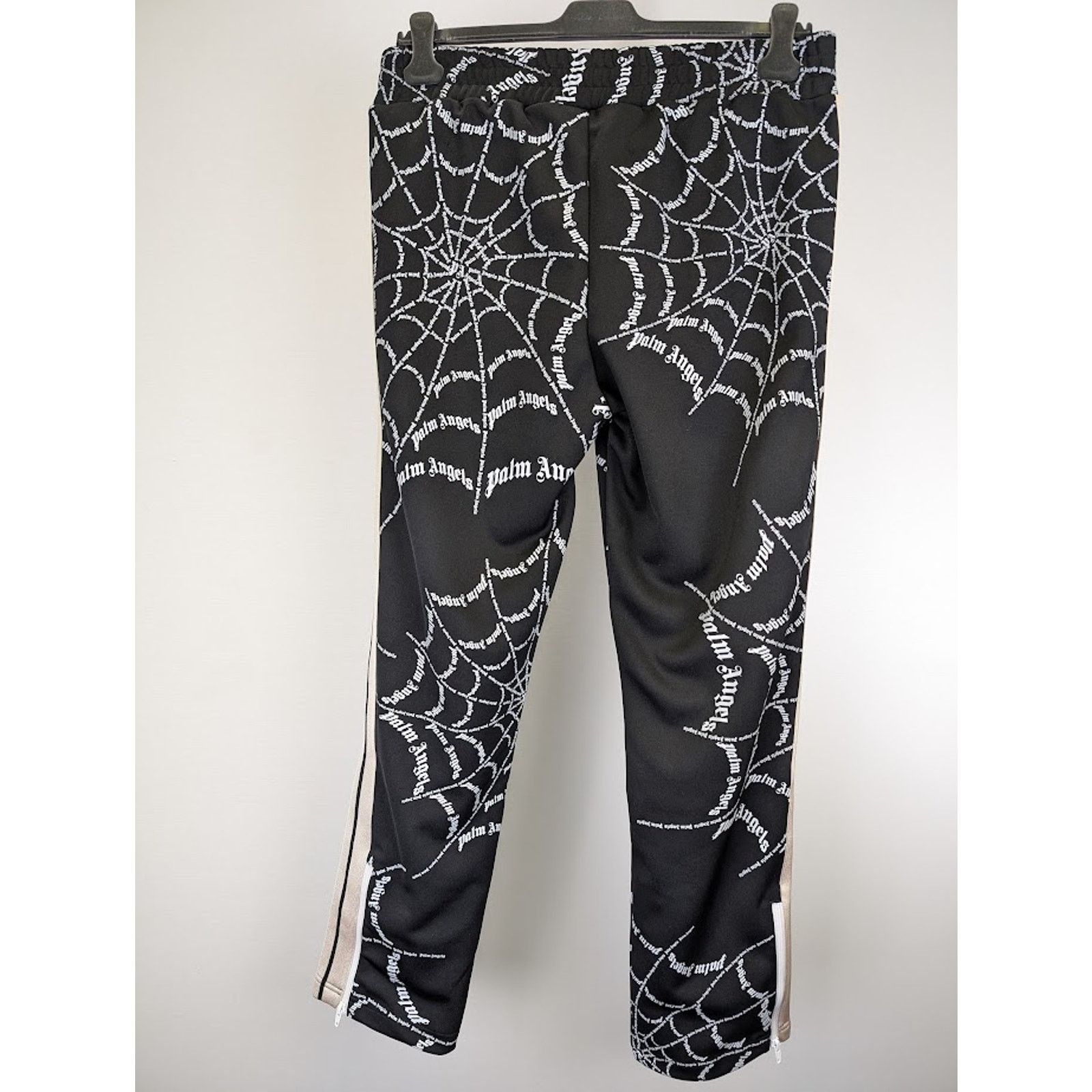Palm Angels o1rshd1 Spider Web Classic Track Pant in Black Off White Size US 34 / EU 50 - 13 Thumbnail