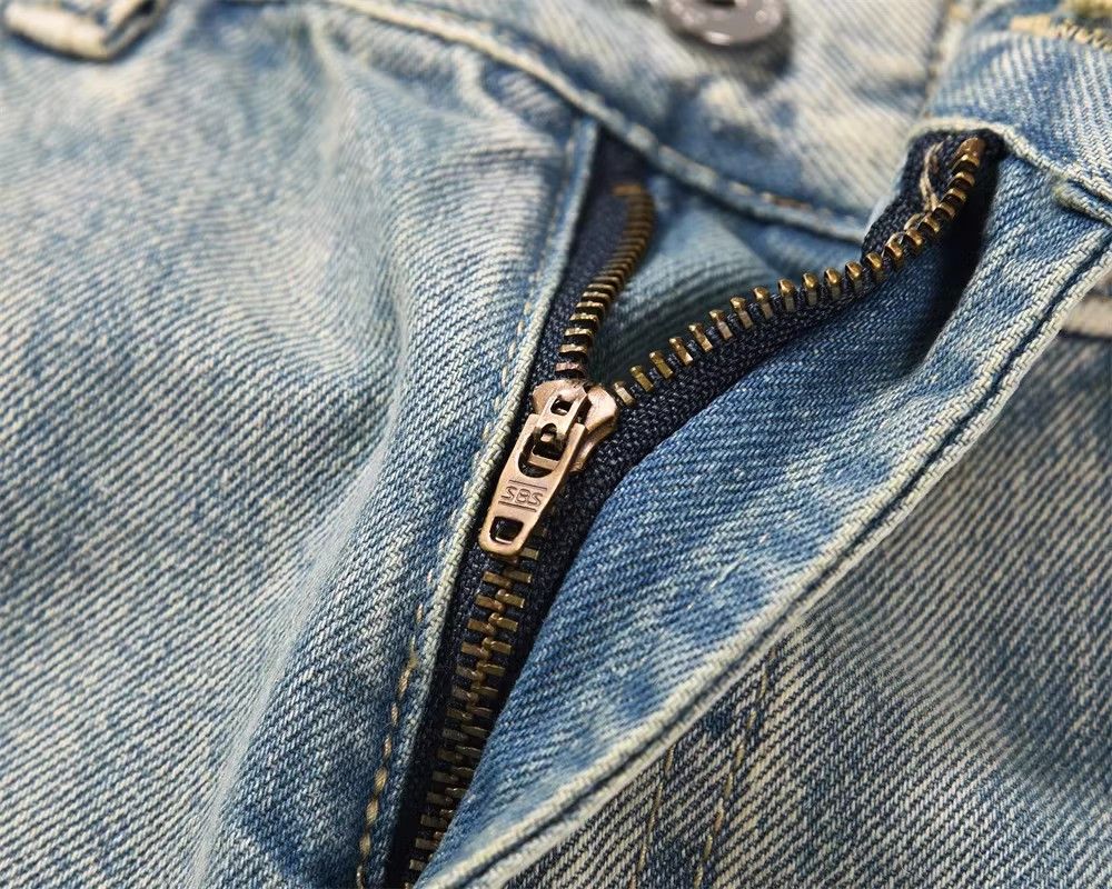 Japanese Brand × Jean Vintage washed distressed casual straight jeans Size US 32 / EU 48 - 4 Thumbnail