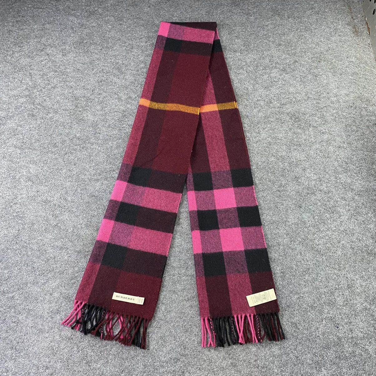 Burberry × Vintage Burberry Cashmere Scarf / Muffler / Neckwear -T1331 Size ONE SIZE - 2 Thumbnail