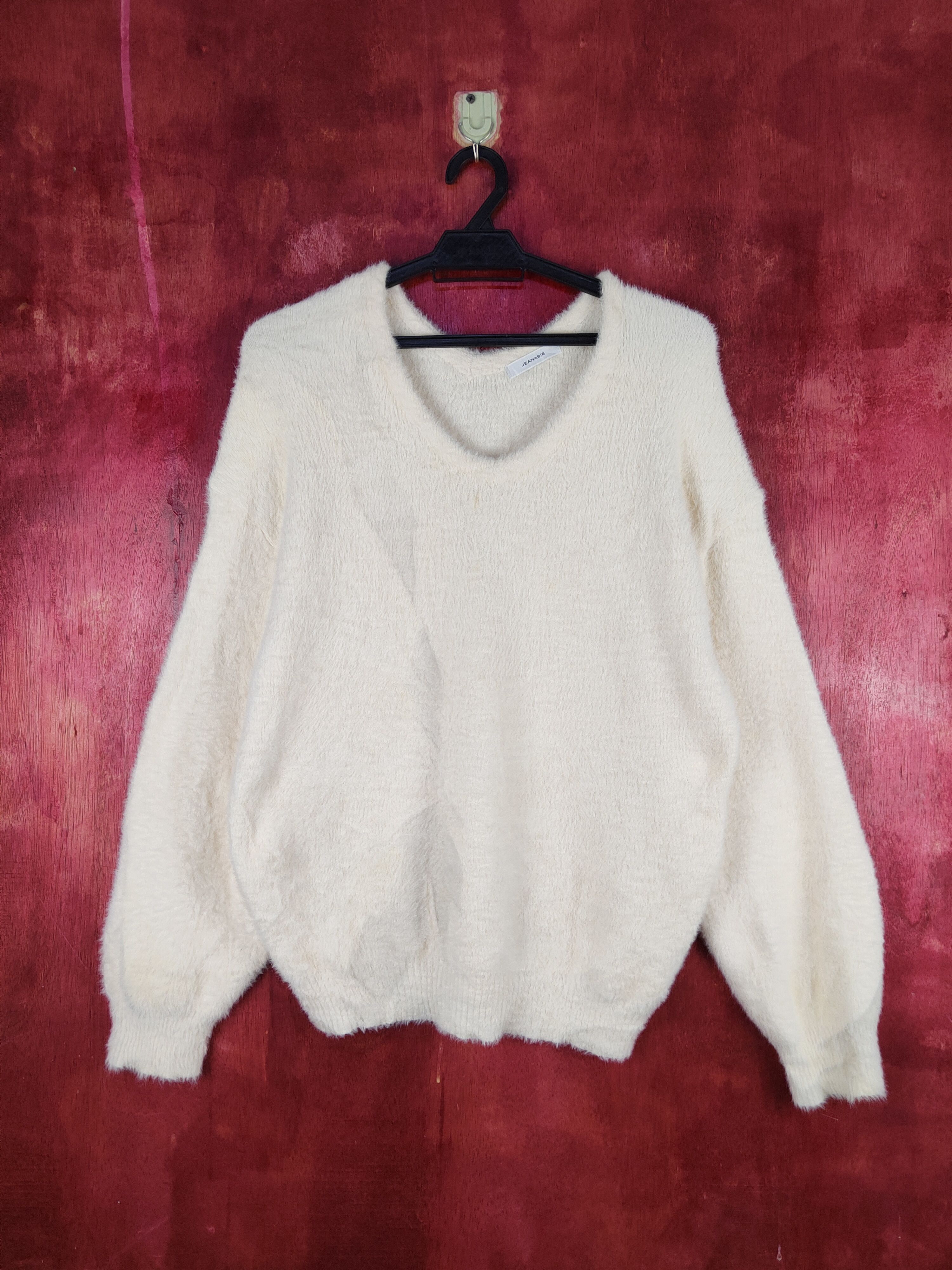 💥 Avantgarde Jeanasis Cream Fur Mohair Knitwear #W029