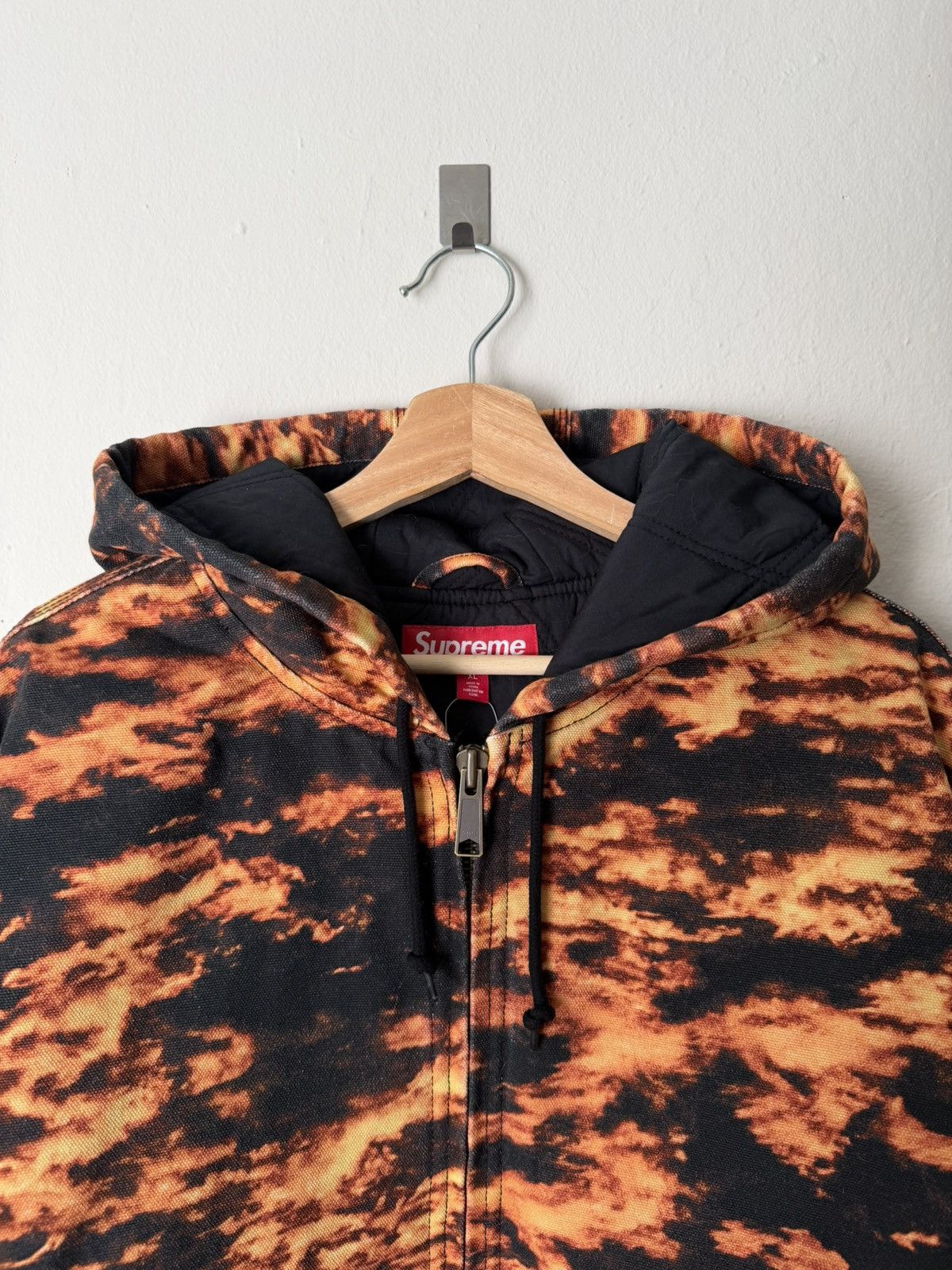 Supreme Supreme SS25 AOI Embroidered Hooded Work Jacket Flames Sz XL Size US XL / EU 56 / 4 - 4 Thumbnail