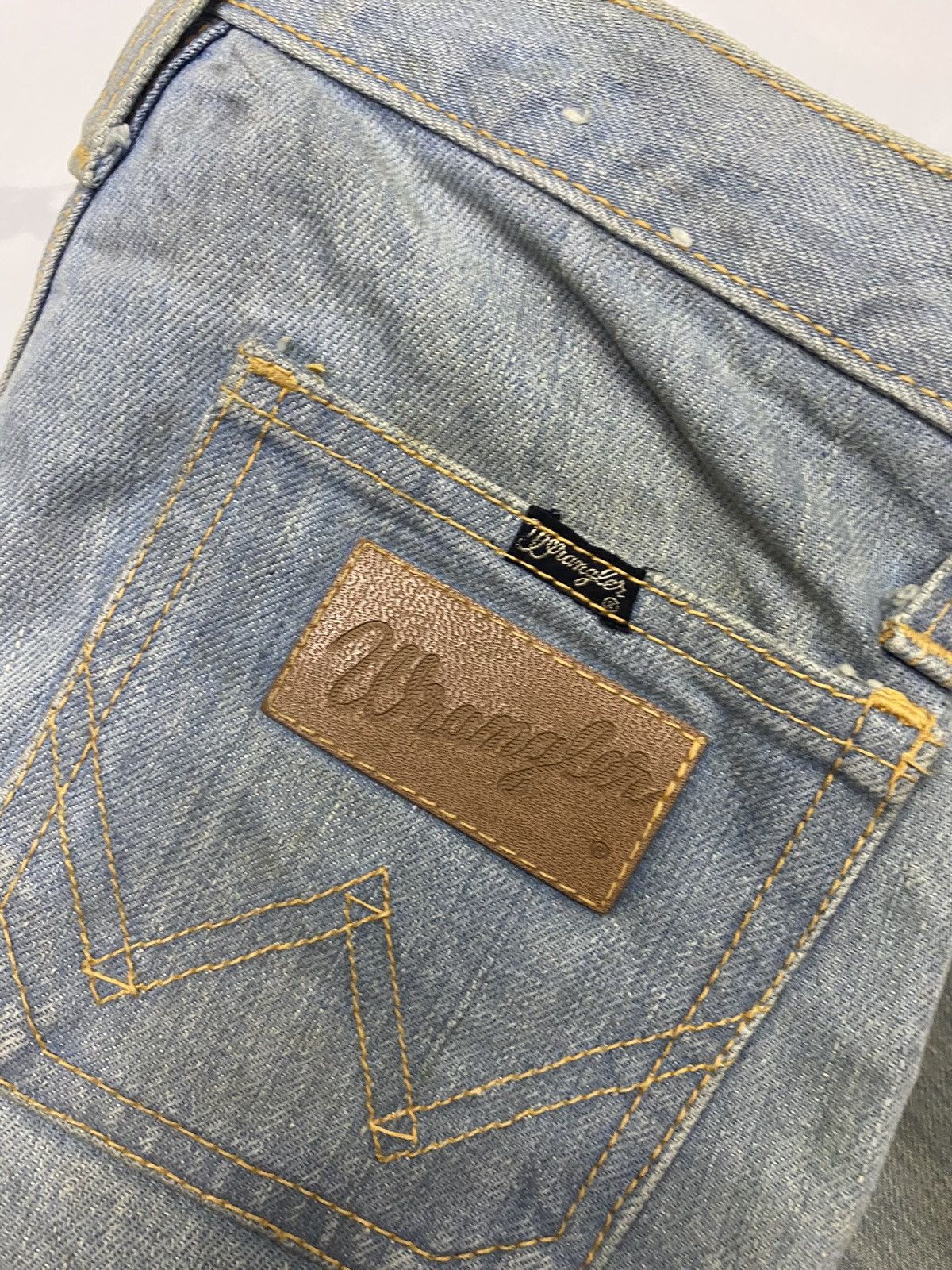 Hysteric Glamour SUPER FLARE🔥WRANGLER DISTRESSED FLARE BUSH DENIM JEANS Size US 27 - 10 Thumbnail