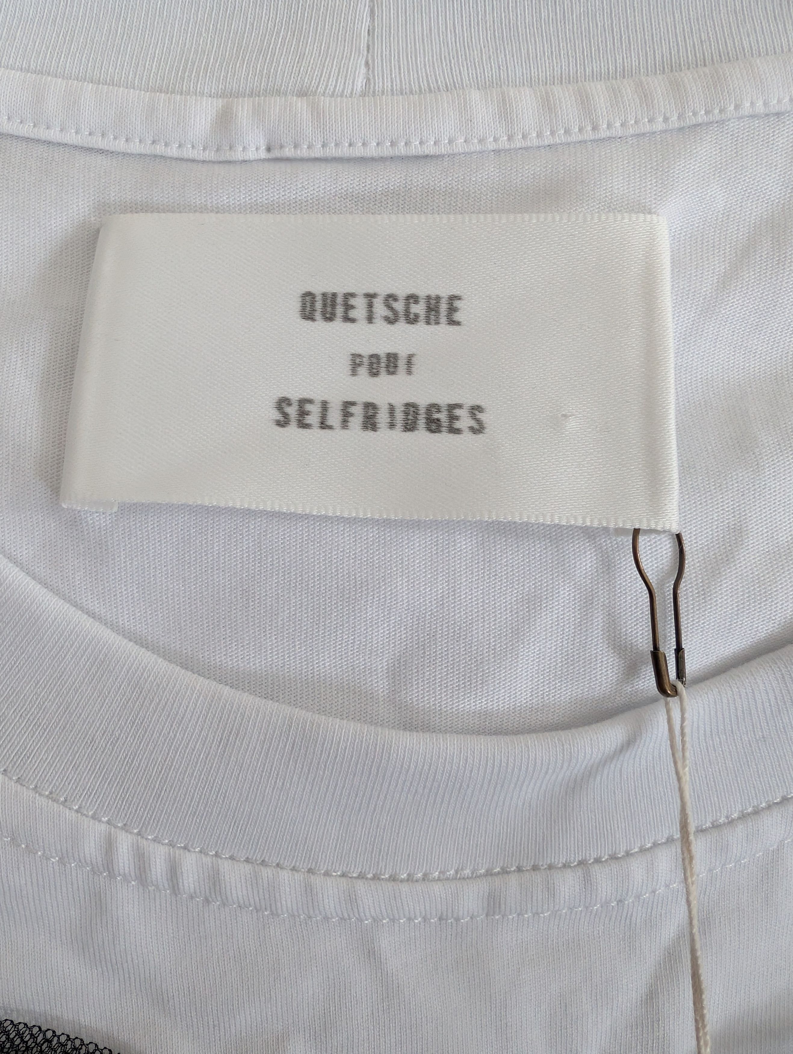 Other Quetsche “Hidden Dress” Layered T-Shirt/Sheer Tulle Overlay Size S / US 4 / IT 40 - 3 Thumbnail