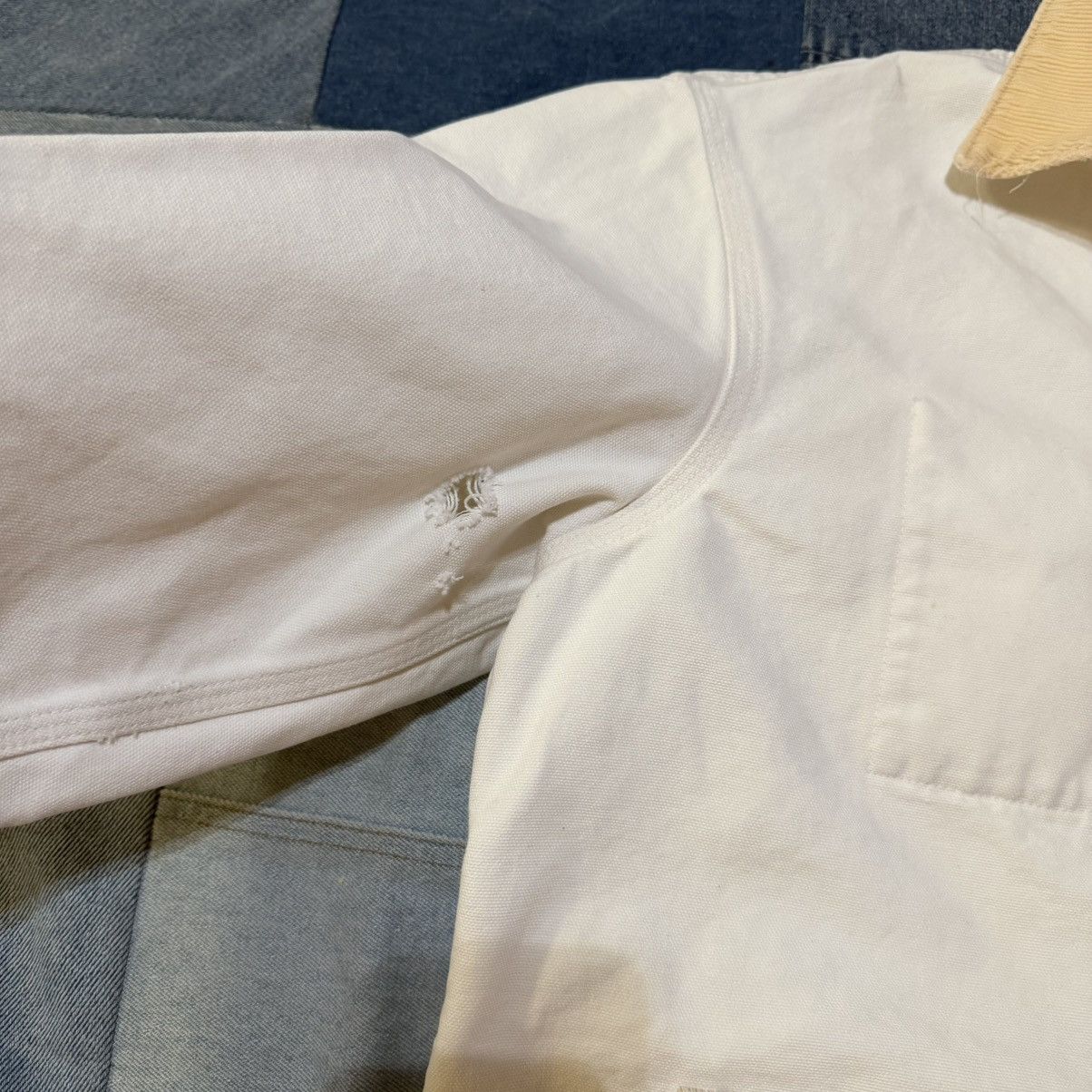 Carhartt Rare 1989 Carhartt 3 Pocket White Tan Chore Corduroy Jacket Size US L / EU 52-54 / 3 - 6 Thumbnail