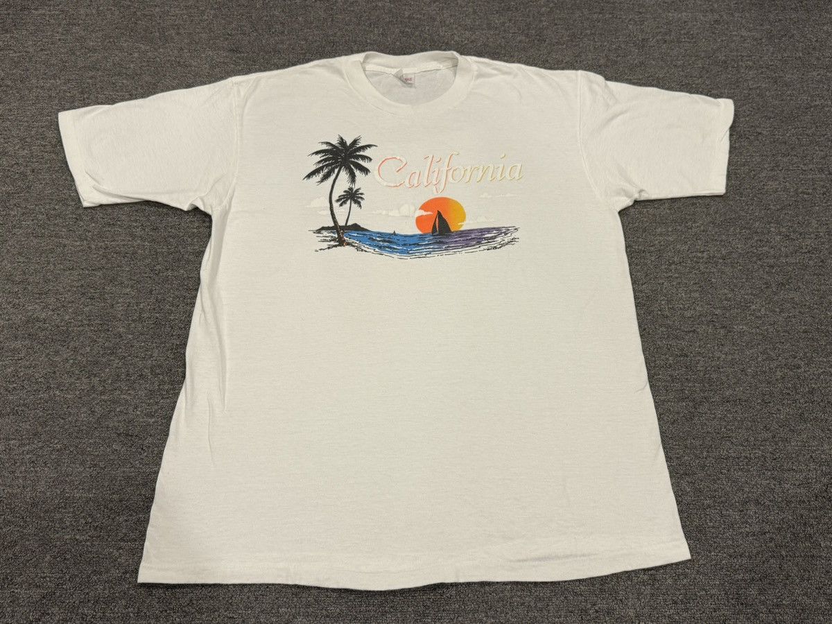 Vintage Vintage 80s Single Stitch California Graphic T Size US XL / EU 56 / 4 - 1 Thumbnail