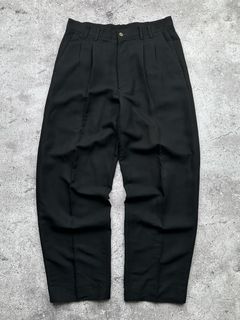 Yohji Yamamoto POUR HOMME Wool Gabardine Hakama Pants (Trousers) Black 3