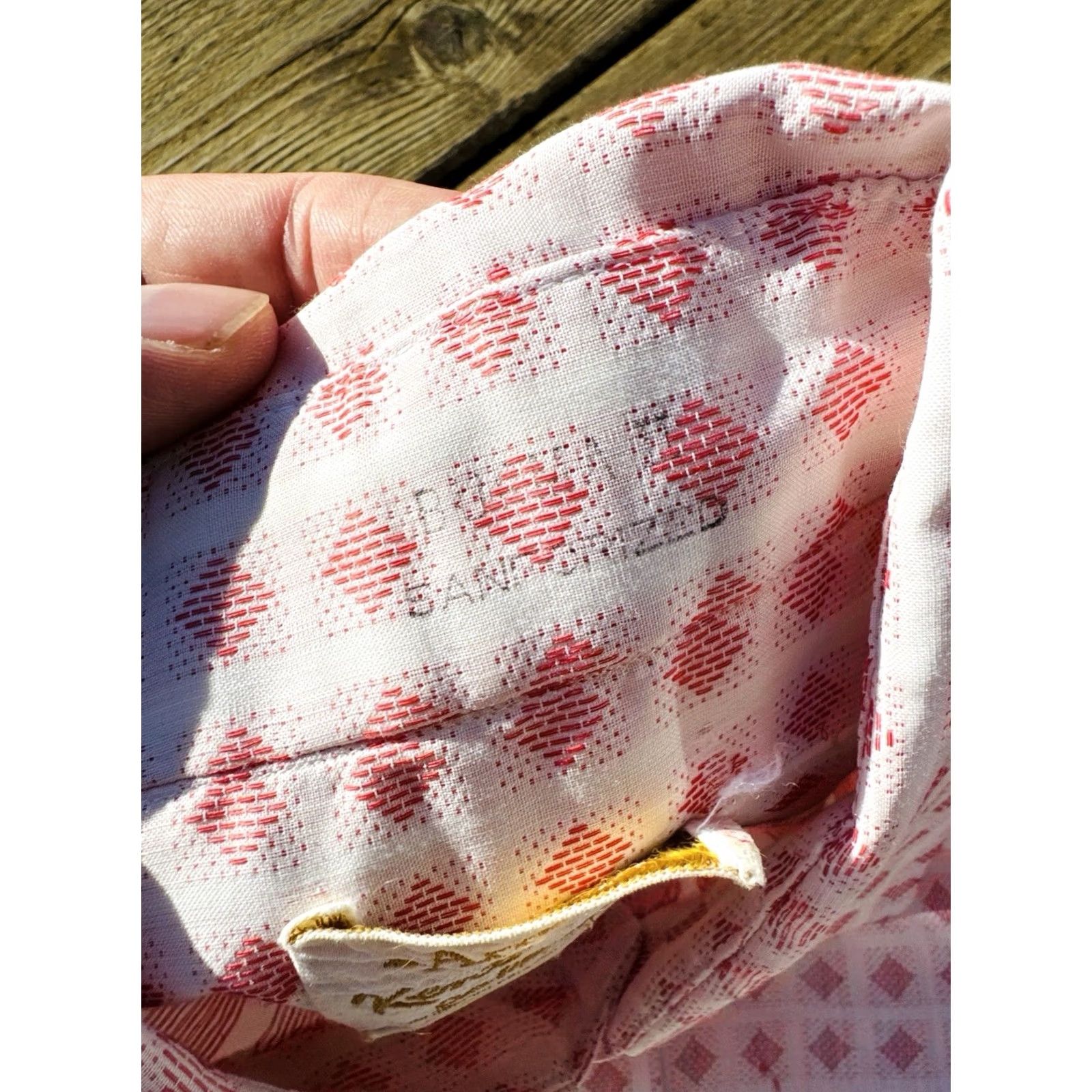 Arrow VINTAGE 70s Arrow Kent Collection Shirt Pink Pattern XL Sanforized Mens Size US XL / EU 56 / 4 - 6 Thumbnail