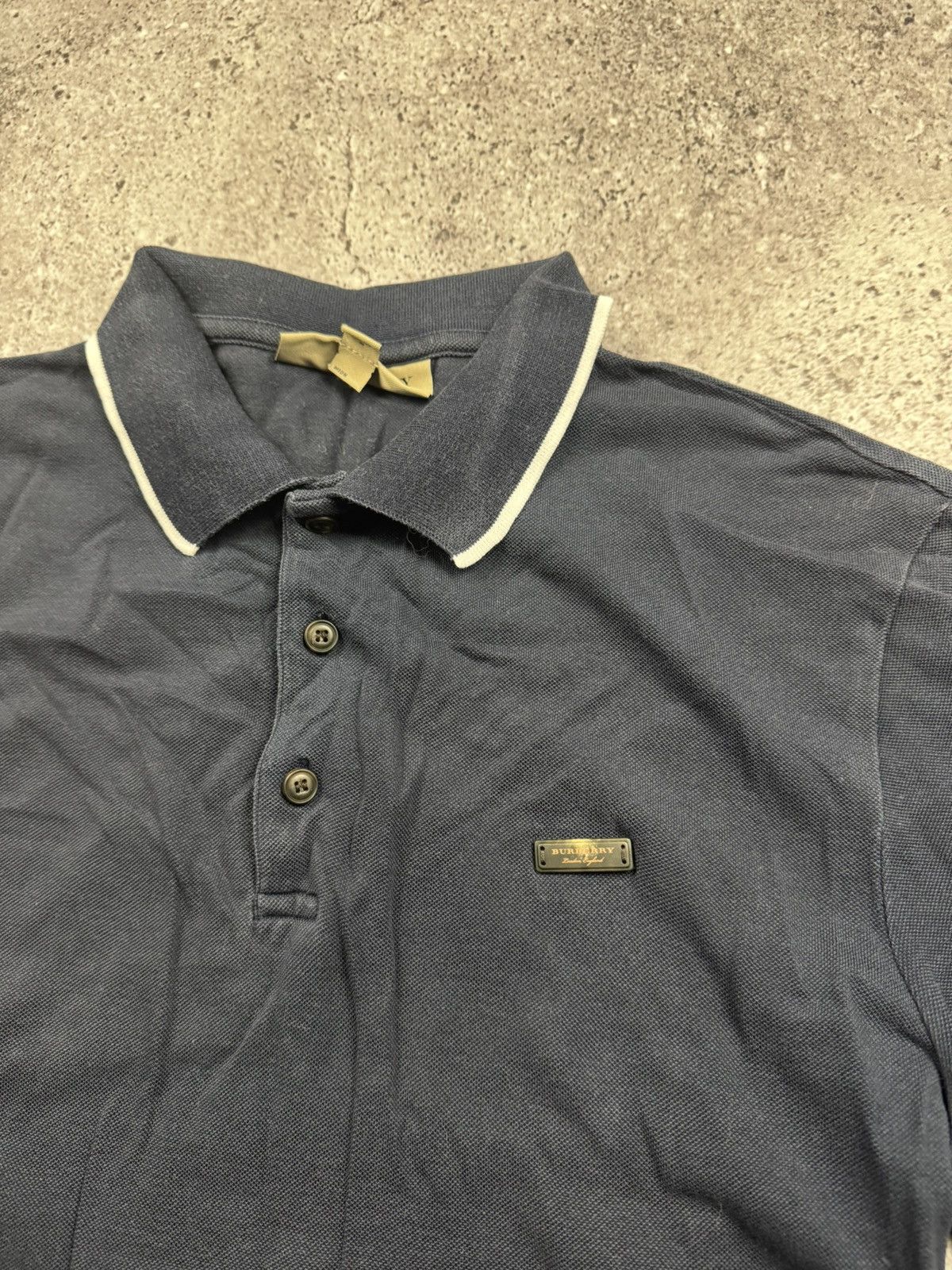 Burberry Vintage Burberry Y2K Faded Polo Tee Size US M / EU 48-50 / 2 - 4 Thumbnail
