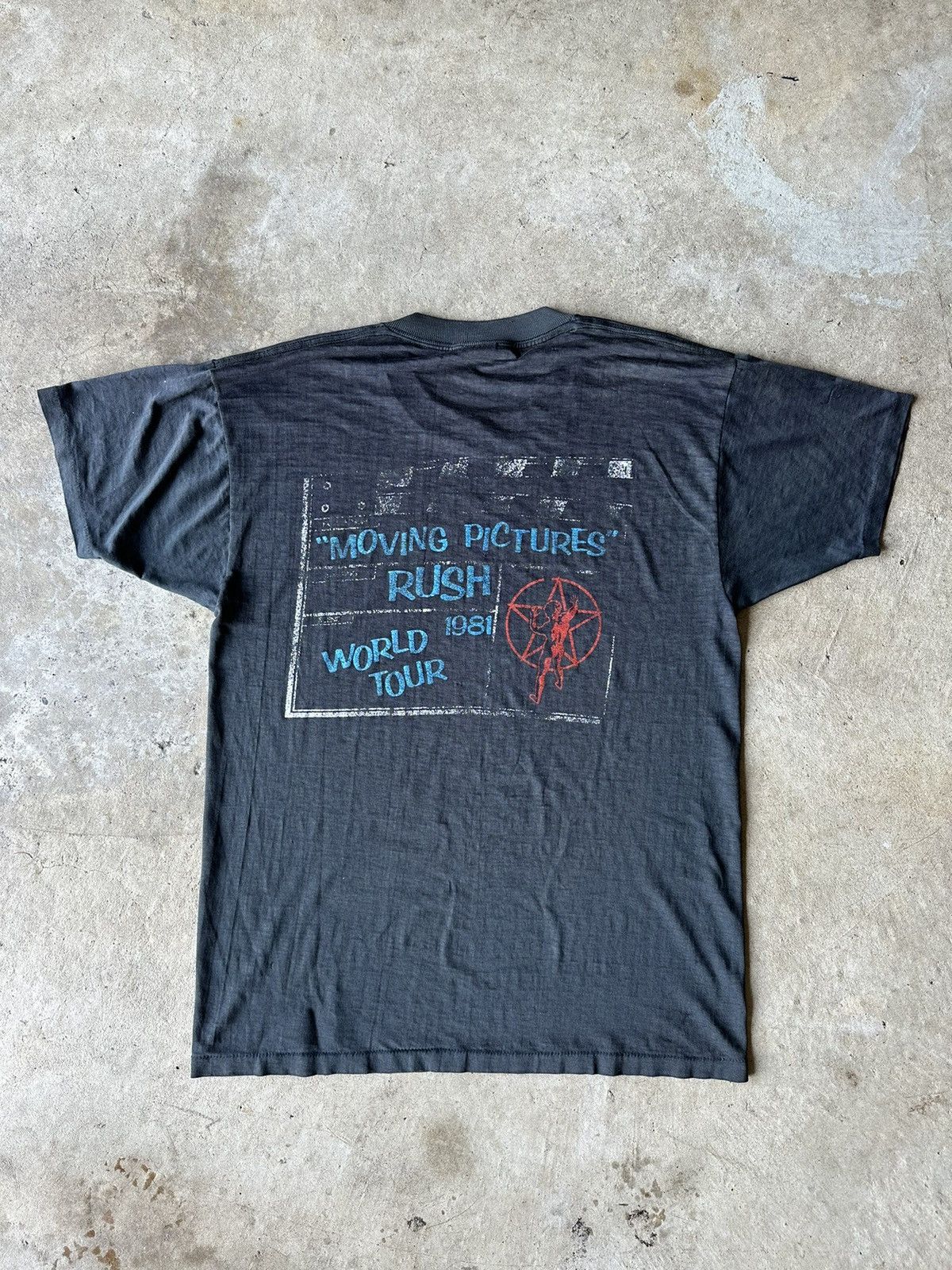 Band Tees *RARE* Vintage 1981 Rush “Moving Pictures” World Tour Tee Size US M / EU 48-50 / 2 - 5 Thumbnail