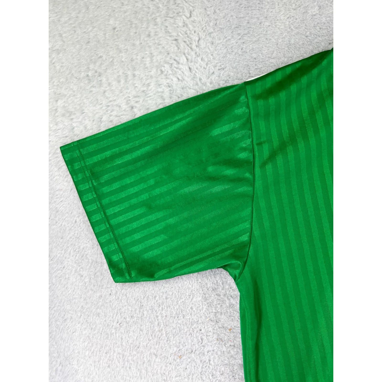 Vintage VINTAGE Score Soccer Jersey Adult XL Green Stripe Shiny Made USA #57 Size US XL / EU 56 / 4 - 7 Thumbnail