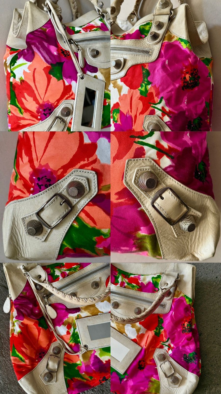 Balenciaga Balenciaga - 2000’s - Classic Motocross - Floral Satin Bag Size ONE SIZE - 21 Thumbnail