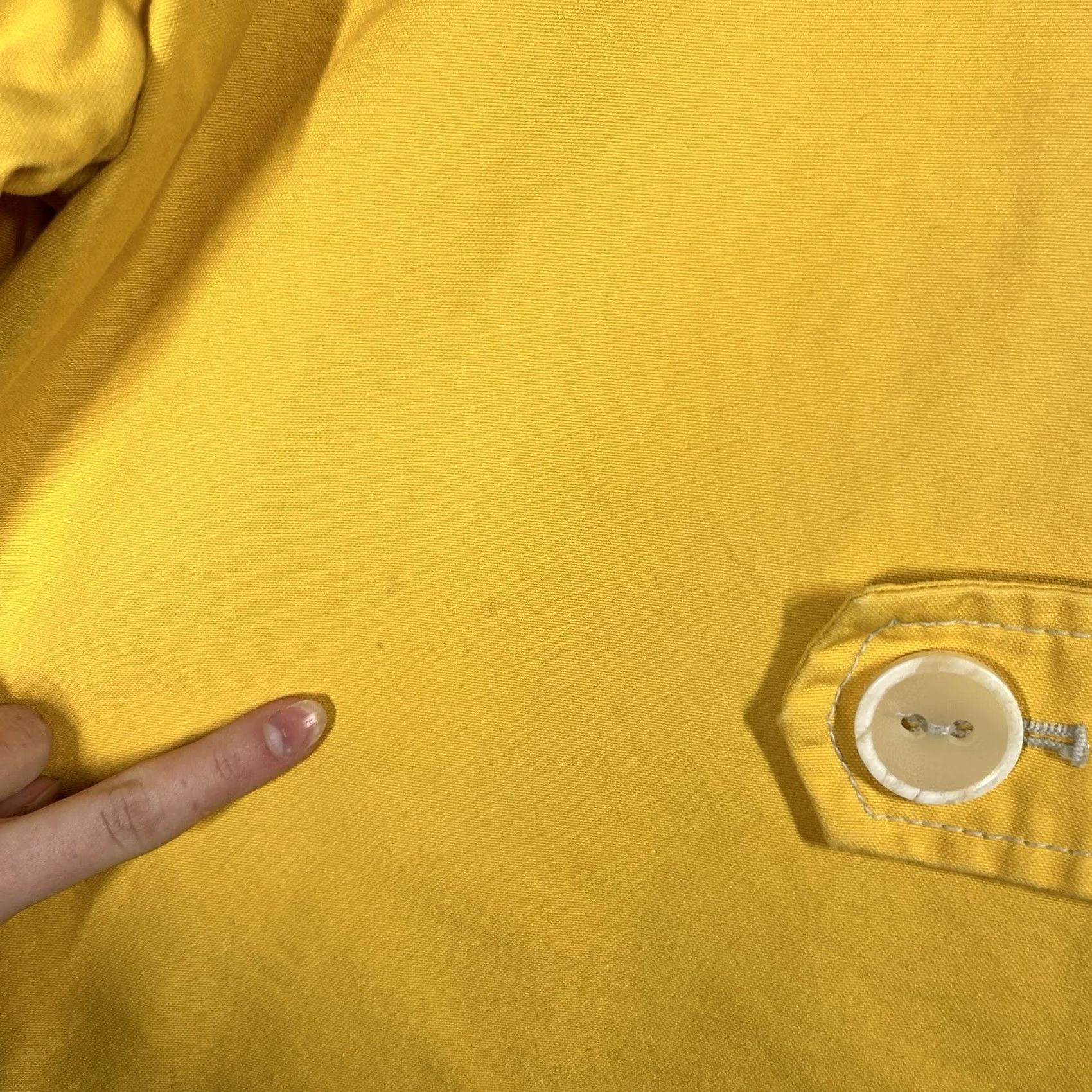 Gap VINTAGE Gap Yellow Peacoat Womens XL Jacket Cotton Double Breasted Size XL / US 12-14 / IT 48-50 - 7 Thumbnail
