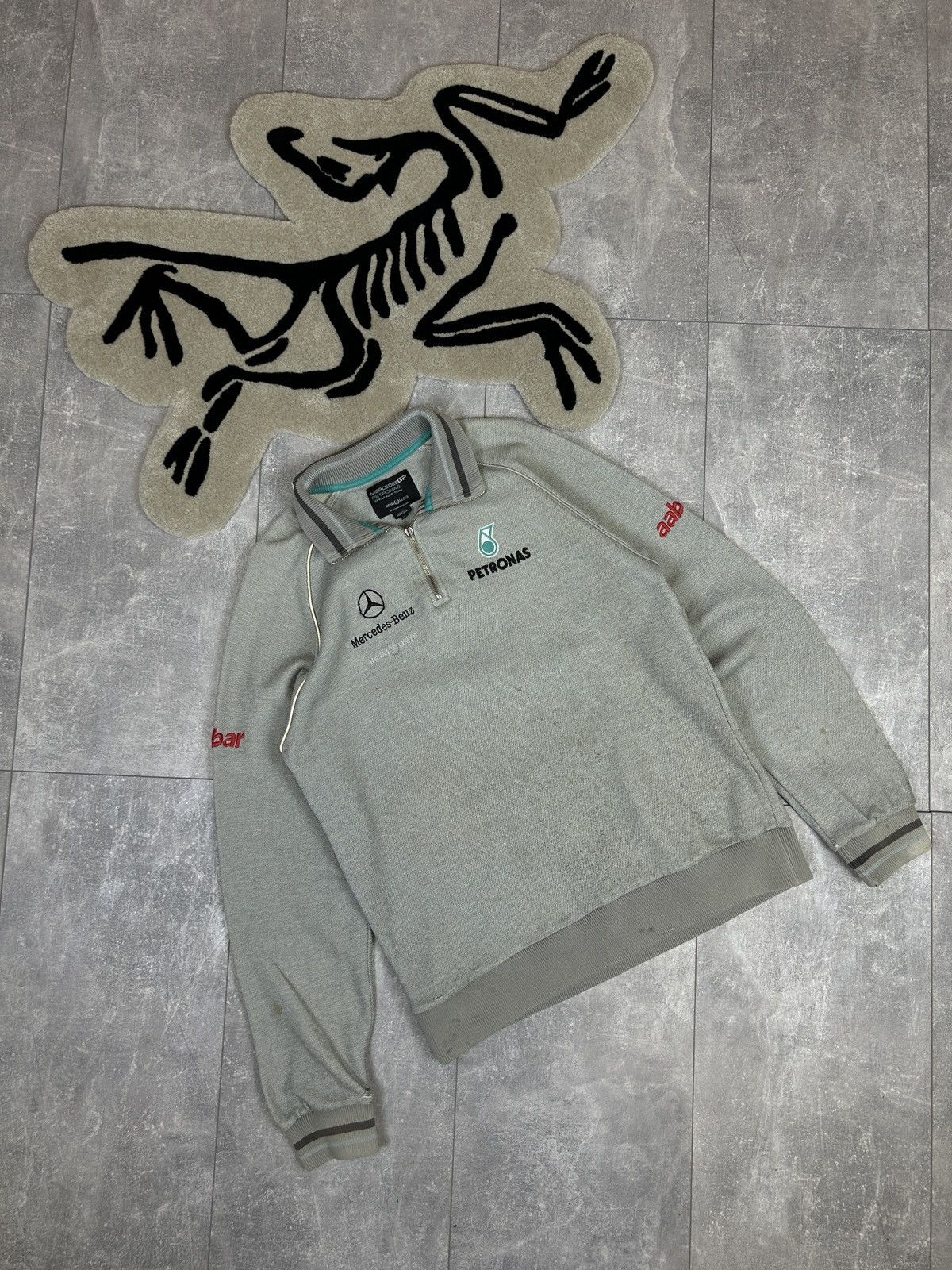 Mercedes-Benz × Vintage Mens Vintage Distressed Mercedes 1/3 zip sweatshirt rare y2k Size US XL / EU 56 / 4 - 25 Thumbnail
