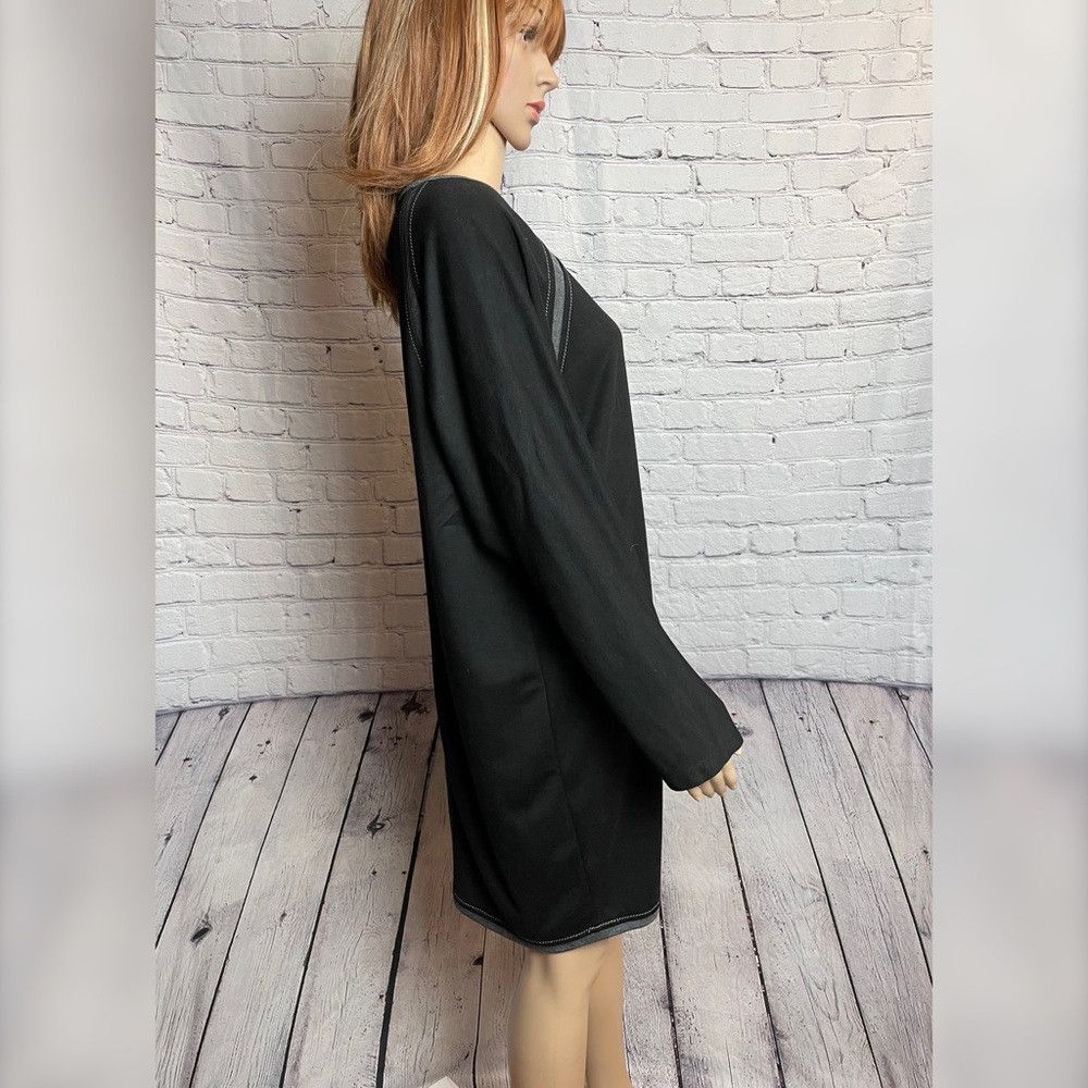 Other Max Studio Black Grey Long Sleeve Sweater Dress Size L Size L / US 10 / IT 46 - 3 Thumbnail