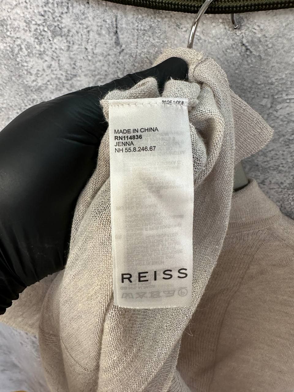 Reiss REISS Jenna Mixed Media Alpaca/Linen Top 1/4 Zip Polo Shirt Size M / US 6-8 / IT 42-44 - 14 Thumbnail