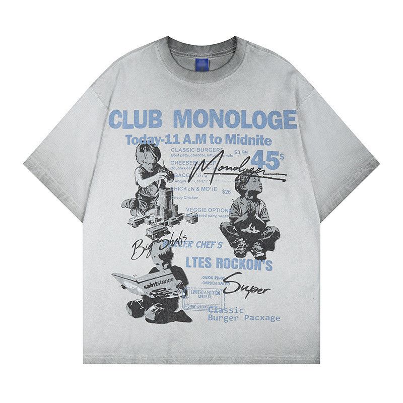Japanese Brand American retro cartoon boy print distressed T-shirt Size US M / EU 48-50 / 2 - 1 Thumbnail