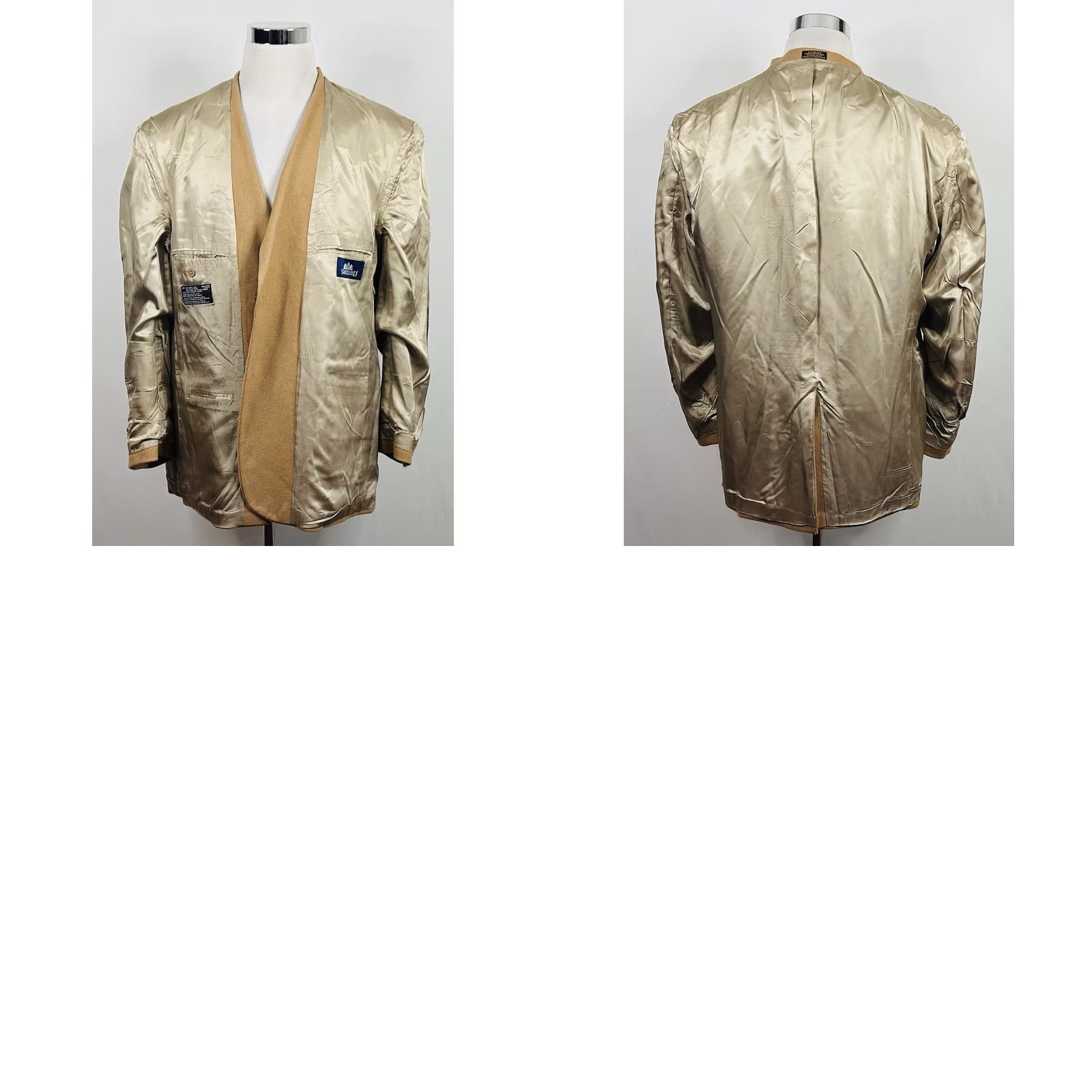 Stafford Stafford 46R Sport Coat Wool Camel Hair Blend Beige Two Button Lined Vented Men Jacket Coat Regular Notch 2 Piece 46M? Size US XS / EU 42 / 0 - 8 Thumbnail