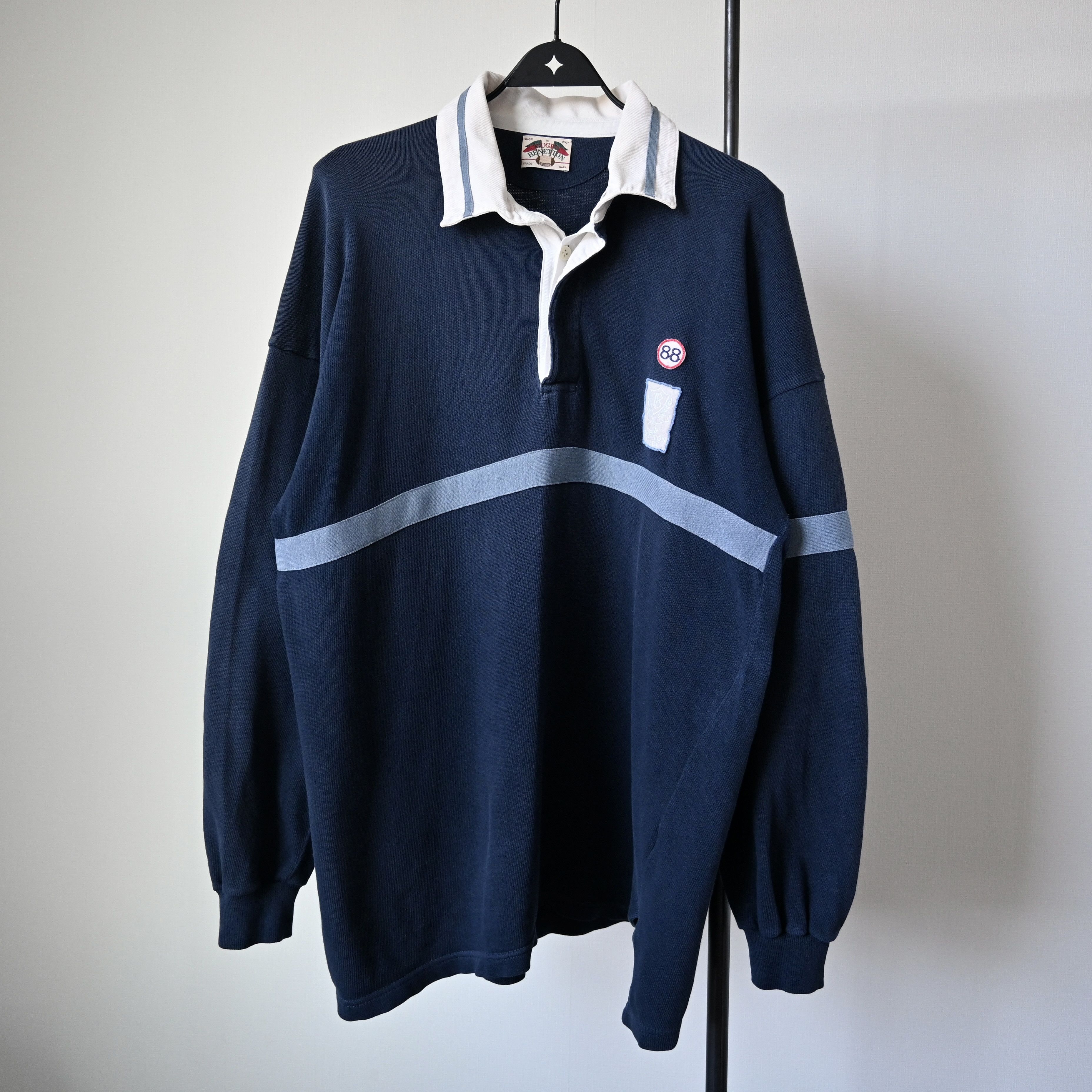United Colors Of Benetton VTG 1990s United Colors Of Benetton rugby shirt Size US XL / EU 56 / 4 - 1 Thumbnail