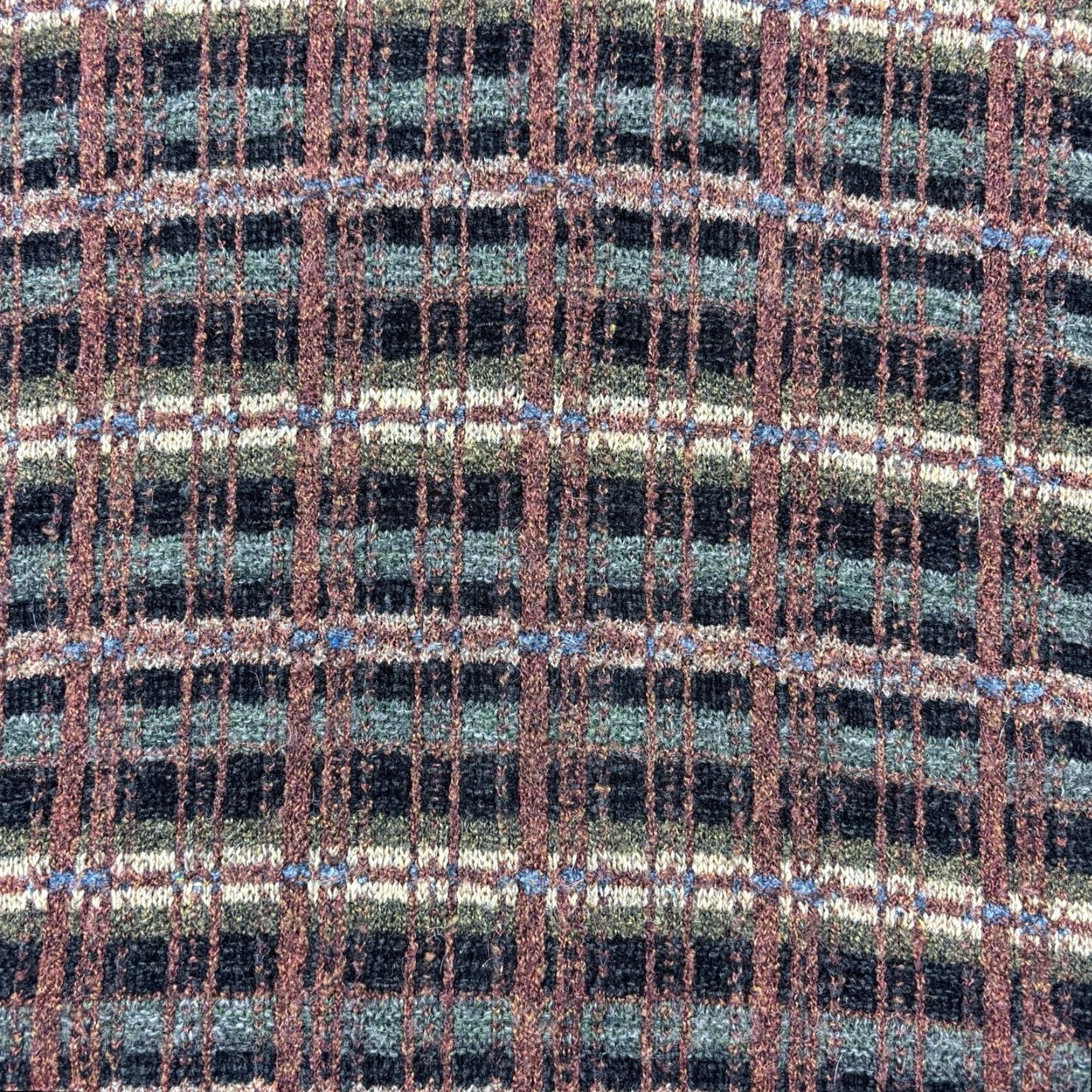 VINTAGE Ermenegildo Zegna Wool Blend Sweater Men Multicolor Brown Striped Crew Neck XL 54 Pullover Knit Vintage Designer Italian Regular