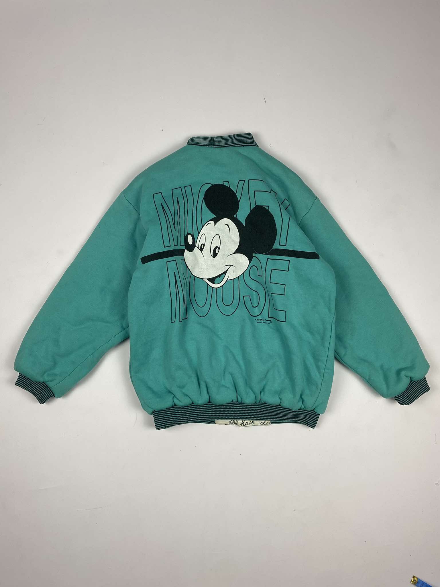 Disney Vintage 80s Mickey Mouse reversible varsity/bomber jacket Size US L / EU 52-54 / 3 - 1 Thumbnail