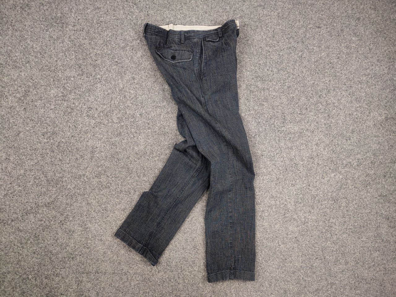 HANSEN Garments Hansen Garments Linen Blend Casual Navy Trouser Pants Size US 30 / EU 46 - 11 Thumbnail