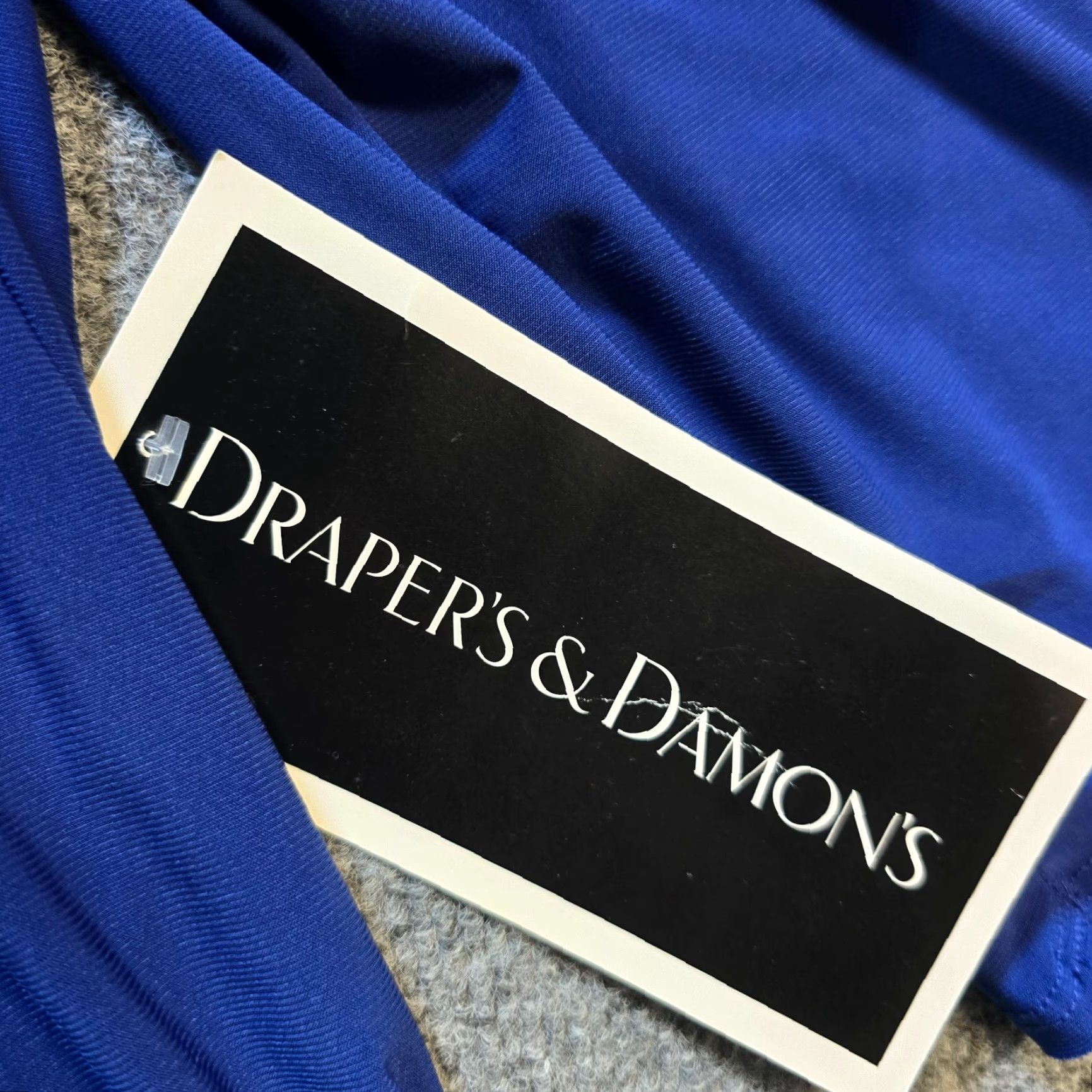 Vintage Drapers & Damons Cardigan Dress Size 14 Blue Floral Stretch No Iron Career Sleeveless Round Neck Pullover Sheath Women Regular Lace Pattern Size XL / US 12-14 / IT 48-50 - 4 Thumbnail