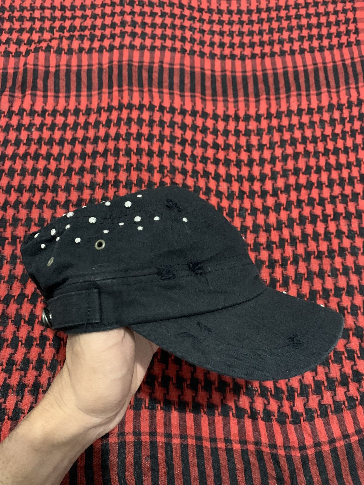 Japanese Brand Undefined Japanese Faded Studded Commando Hat Rock Stylish Size ONE SIZE - 3 Thumbnail