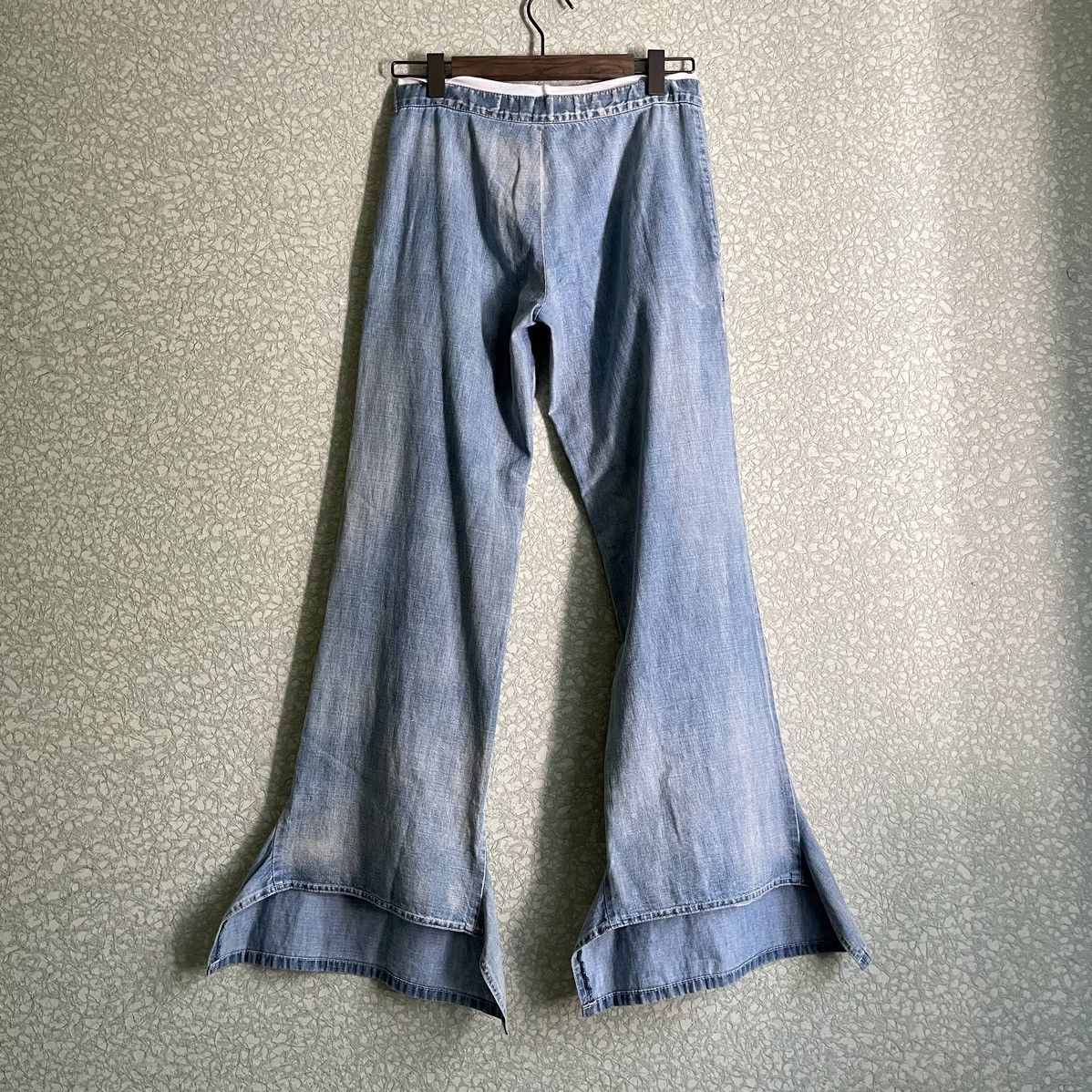 Yohji Yamamoto SS04 Flared Spotted Horse Treated Jeans Size 29" - 2 Thumbnail
