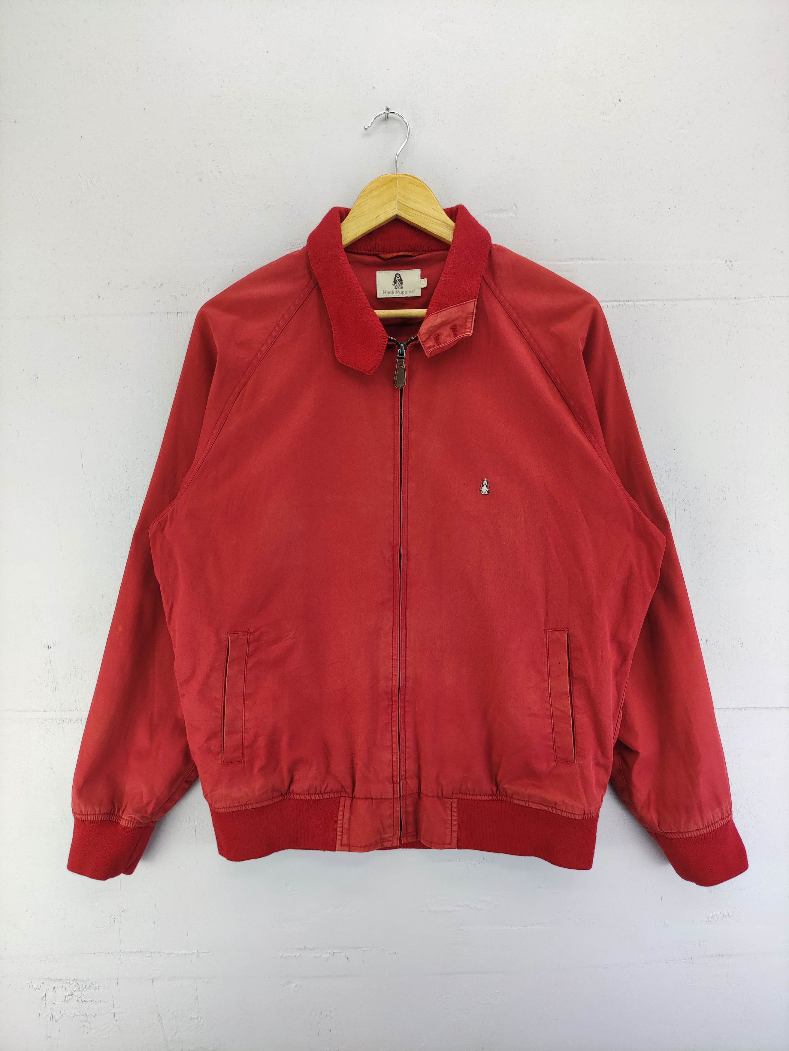 image of Vintage Hush Puppies Casual Light Jacket Zipper, Men's (Size Large)