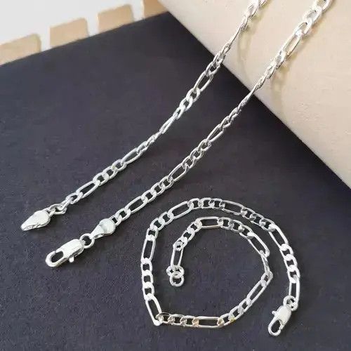 Other 4mm Figaro Chain Bracelet & Necklace Size ONE SIZE - 1 Thumbnail