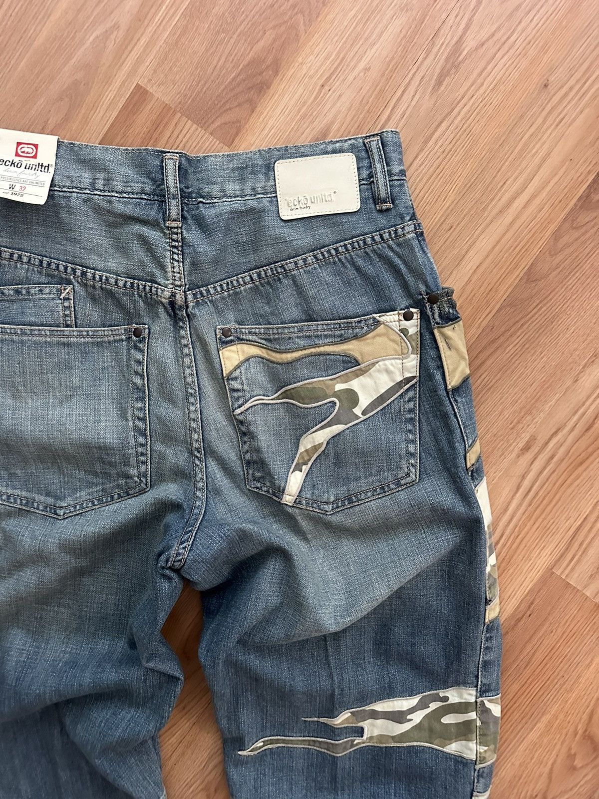 Ecko Unltd. × Vintage Crazy Vintage Y2K Ecko UNLTD Baggy Jeans Embroidered Skater Size US 32 / EU 48 - 7 Thumbnail